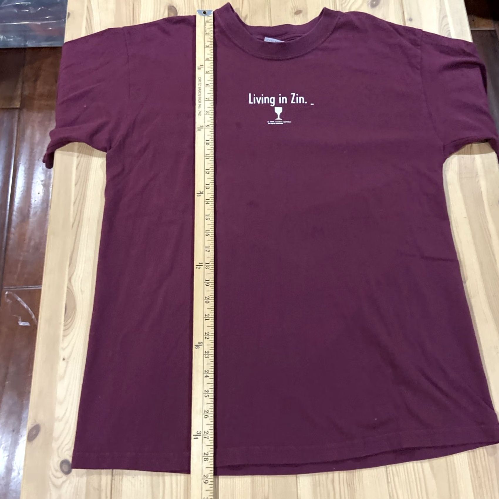 Vintage VINTAGE Zinfandel Pun Saying Mens T-Shirt Red L Short Sleeve Graphic Tee 100% Cotton Blittzen Size US L / EU 52-54 / 3 - 6 Thumbnail