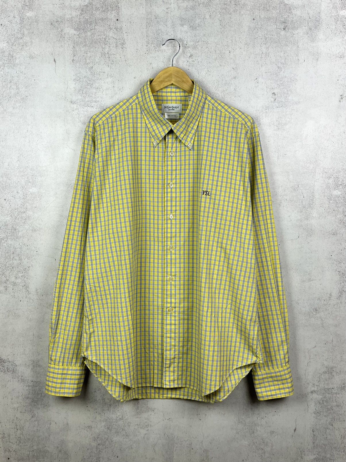 Yves Saint Laurent Vintage 90s Yves Saint Laurent YSL Shirt Rare Retro Y2K Hype Size US XL / EU 56 / 4 - 1 Thumbnail
