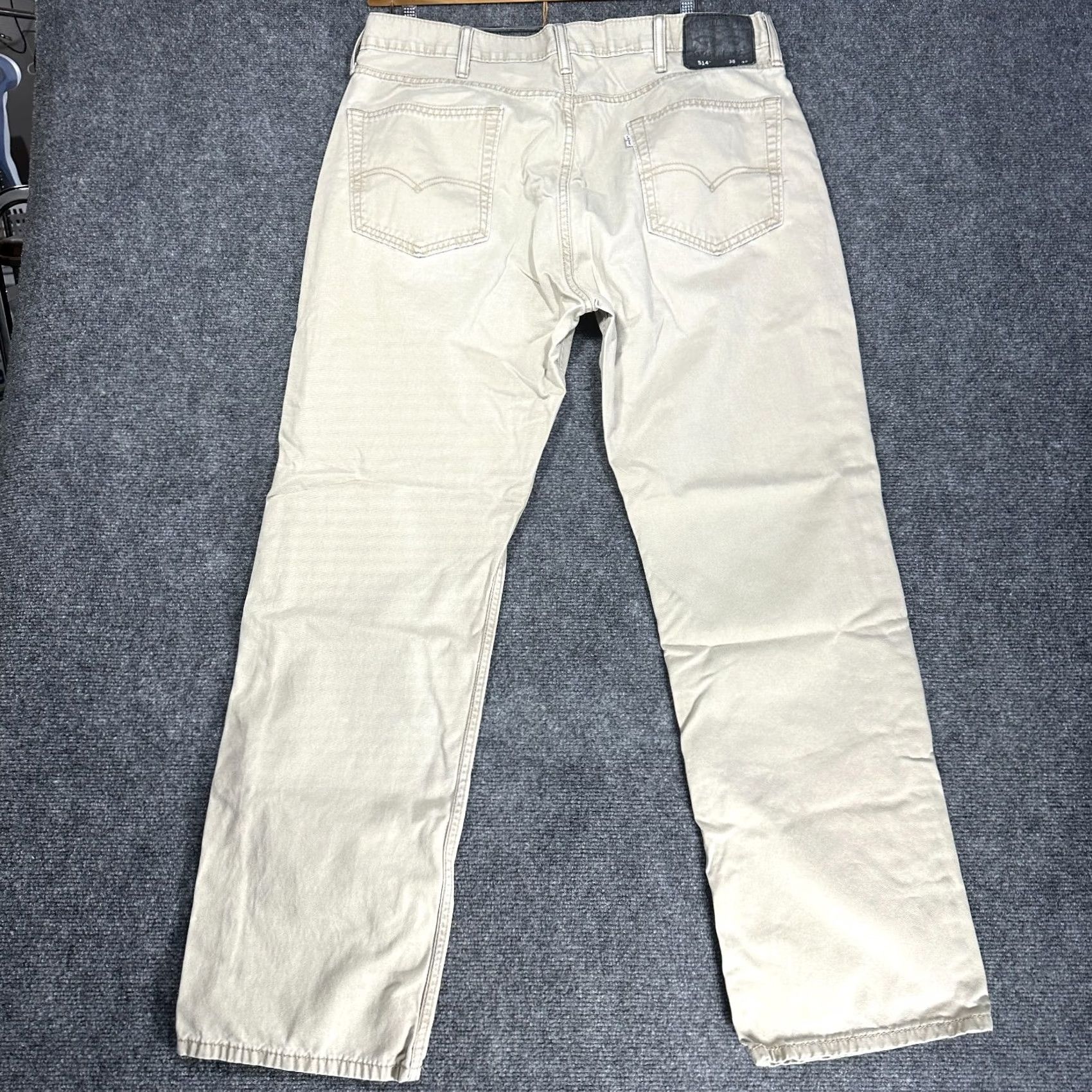 Levi's Levi's 514 Jeans Mens 38 Beige Cotton Straight Leg Pockets Size US 38 / EU 54 - 5 Thumbnail