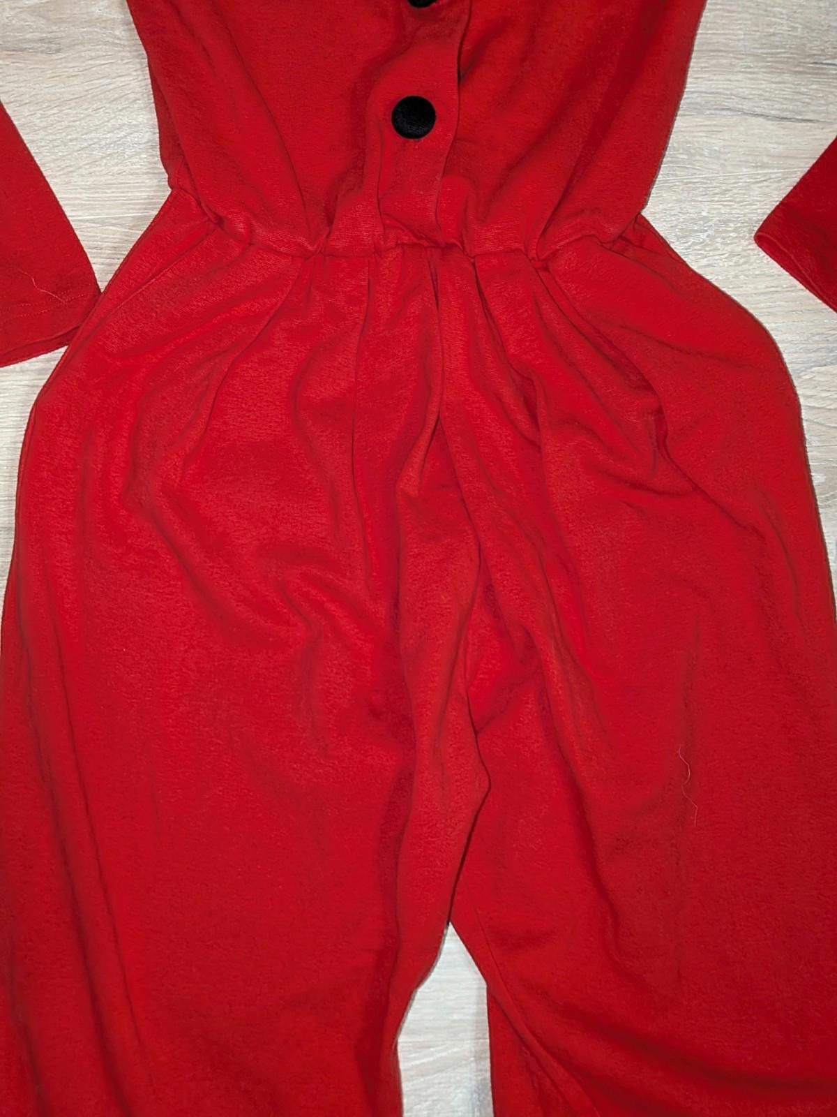 Faded Glory VTG 80s FADS Red Jumpsuit W/ Black Soutache Embroidery Sz M Size 32" / US 10 / IT 46 - 5 Thumbnail