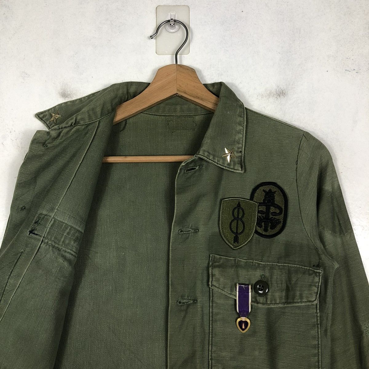 Vintage 📌TRUE VINTAGE 60s OG-07 SHIRT JACKET CHORE MILITARY US ARMY Size US M / EU 48-50 / 2 - 13 Thumbnail
