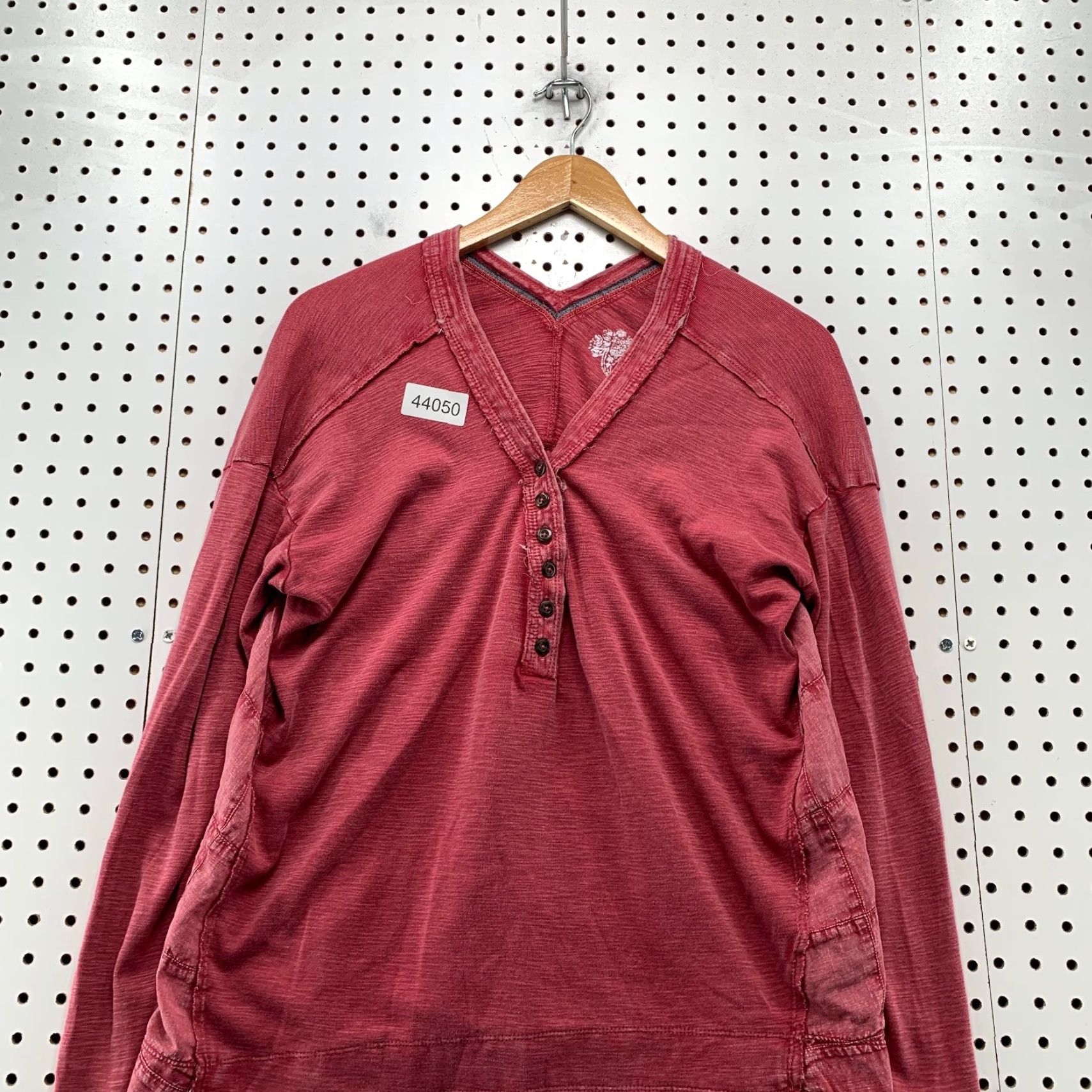 Anthropologie VINTAGE Anthropologie Pilcro Henley Swing Top 100% Cotton Pink M Adult Women's Swing Top 90s Event? Size M / US 6-8 / IT 42-44 - 2 Thumbnail