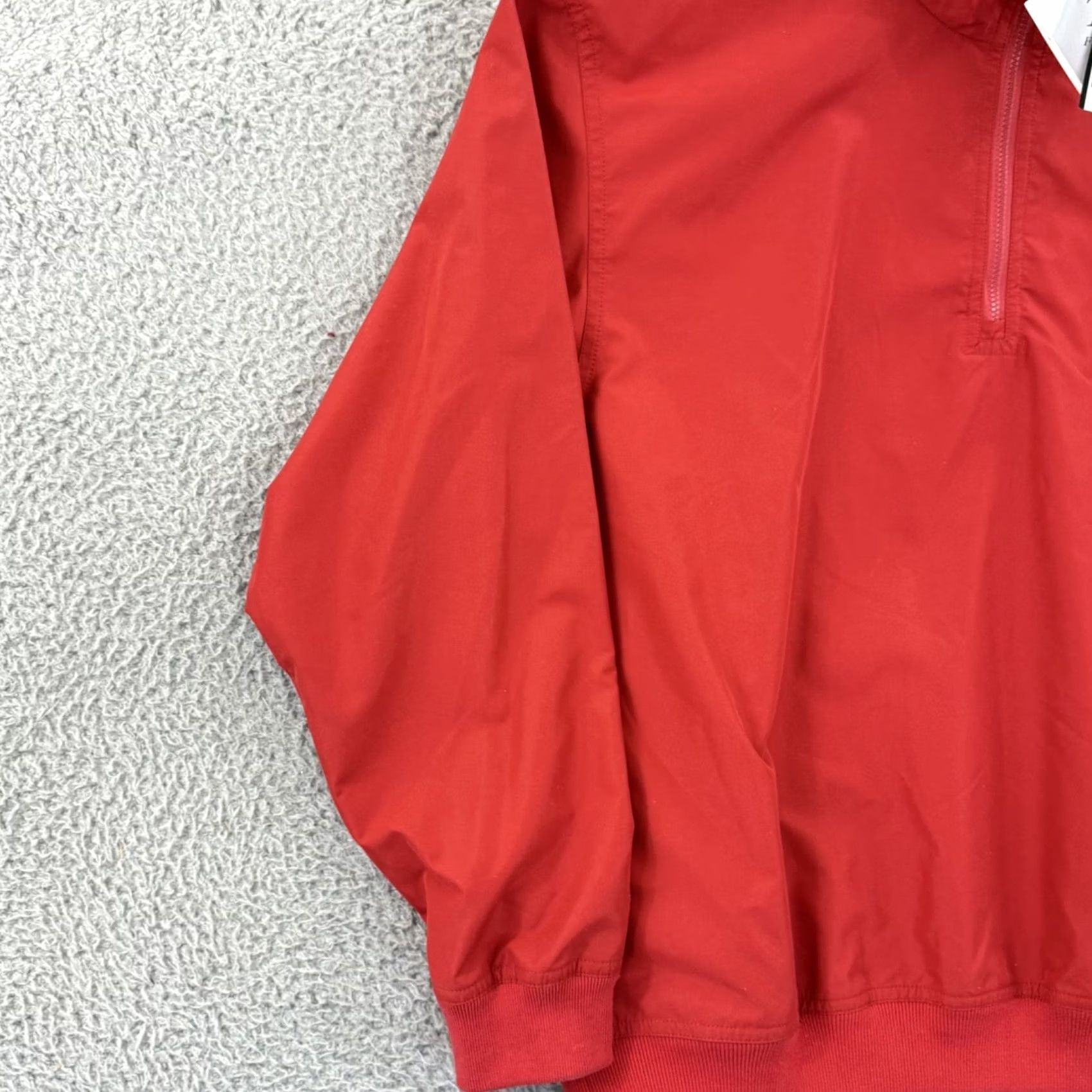 Izod VINTAGE IZOD Jacket Womens Red Windbreaker Jacket IZOD Medium Red 90s Sports Linen? (Note: No new words added; adjust as per constraints) Size M / US 6-8 / IT 42-44 - 4 Thumbnail