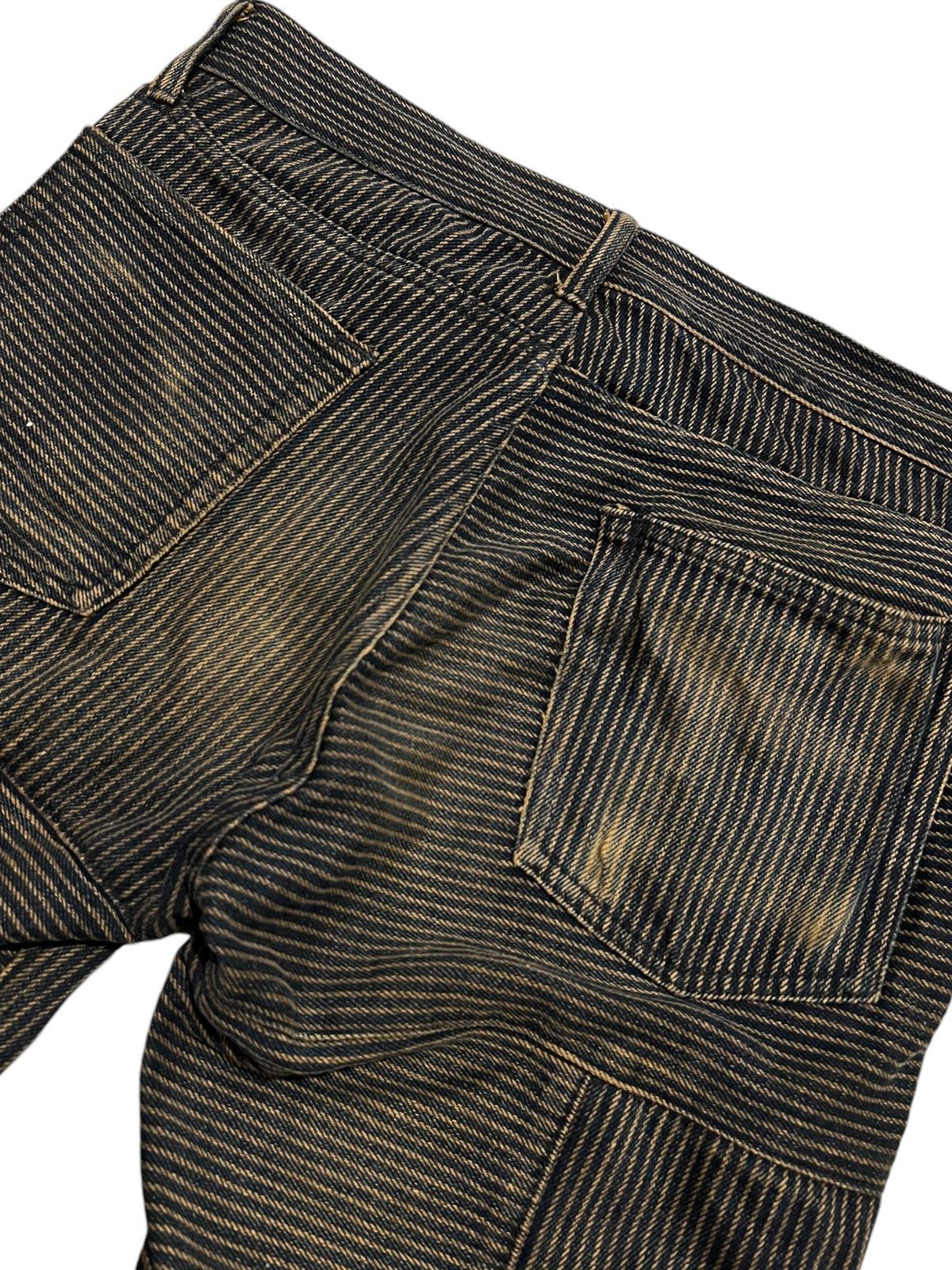 If Six Was Nine × Japanese Brand × Le Grande Bleu (L.G.B.) RUPERT mud rust Hickory Patchwork Flare Denim Size US 28 / EU 44 - 5 Thumbnail