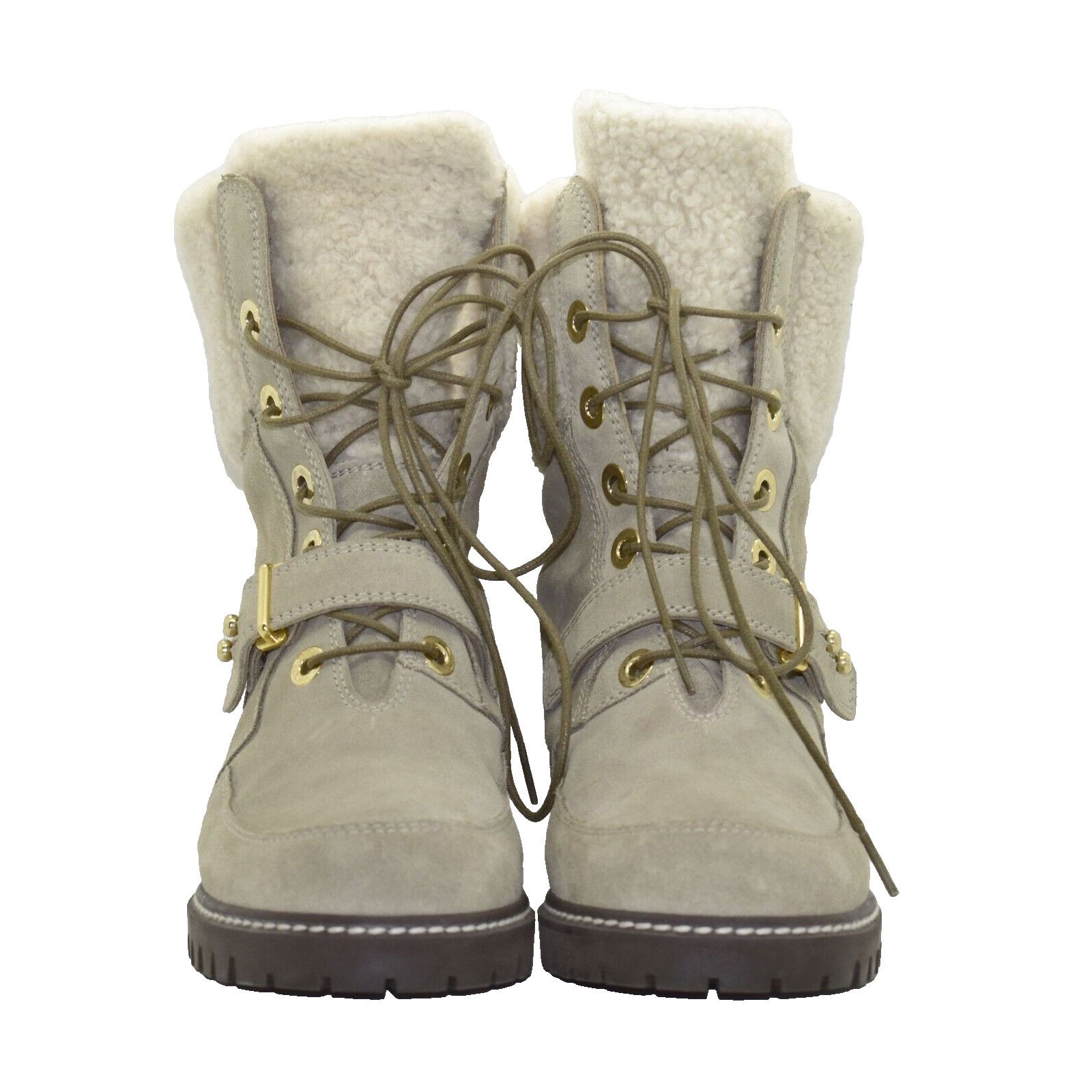 Stuart Weitzman STUART WEITZMAN Ash Suede Faux Fur Lace Up Boot Shoes Size 5 Size US 5 / IT 35 - 3 Thumbnail