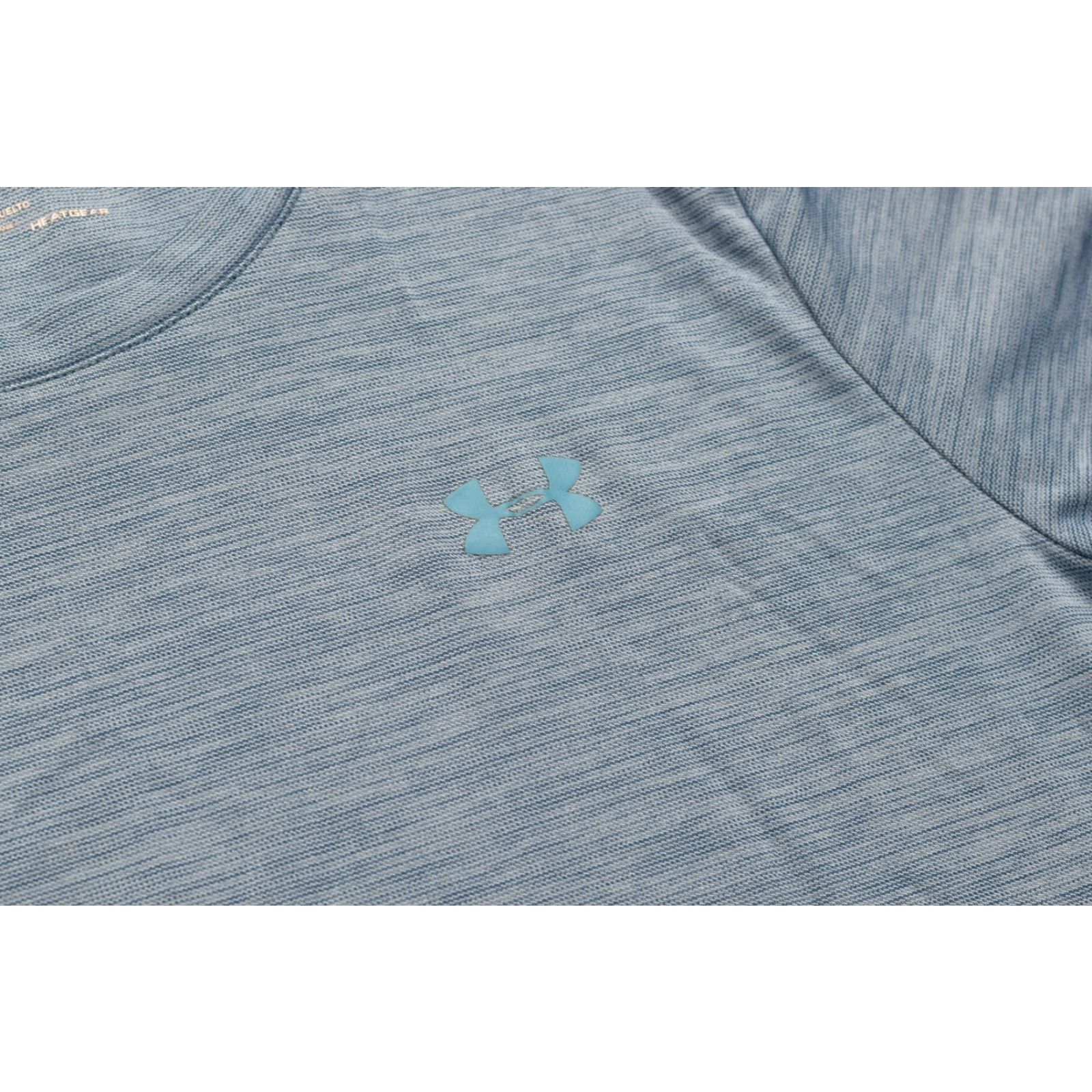 Under Armour Under Armour HeatGear Men's Tee Shirt Blue Marl Loose Fit Size Large Short Sleev Size US L / EU 52-54 / 3 - 7 Thumbnail