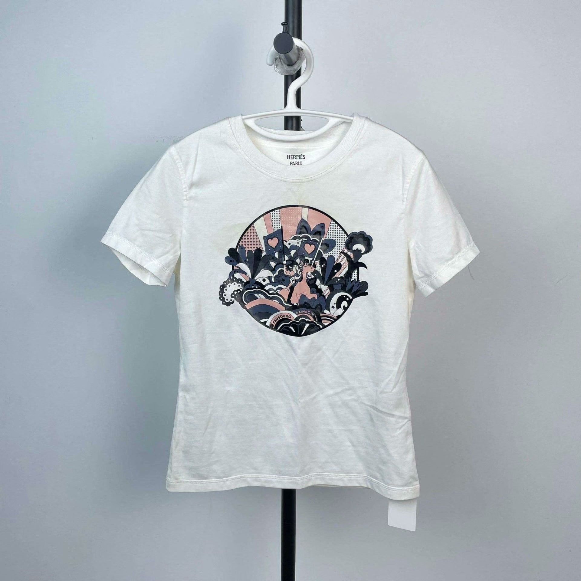 Hermes Hermès White Cotton Short-Sleeve Top Size XS / US 0-2 / IT 36-38 - 1 Thumbnail