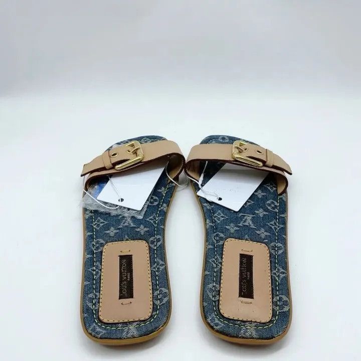 Louis Vuitton Louis Vuitton Denim Mule Sandals for Both Genders -2508 Size US 7.5 / EU 40-41 - 4 Thumbnail