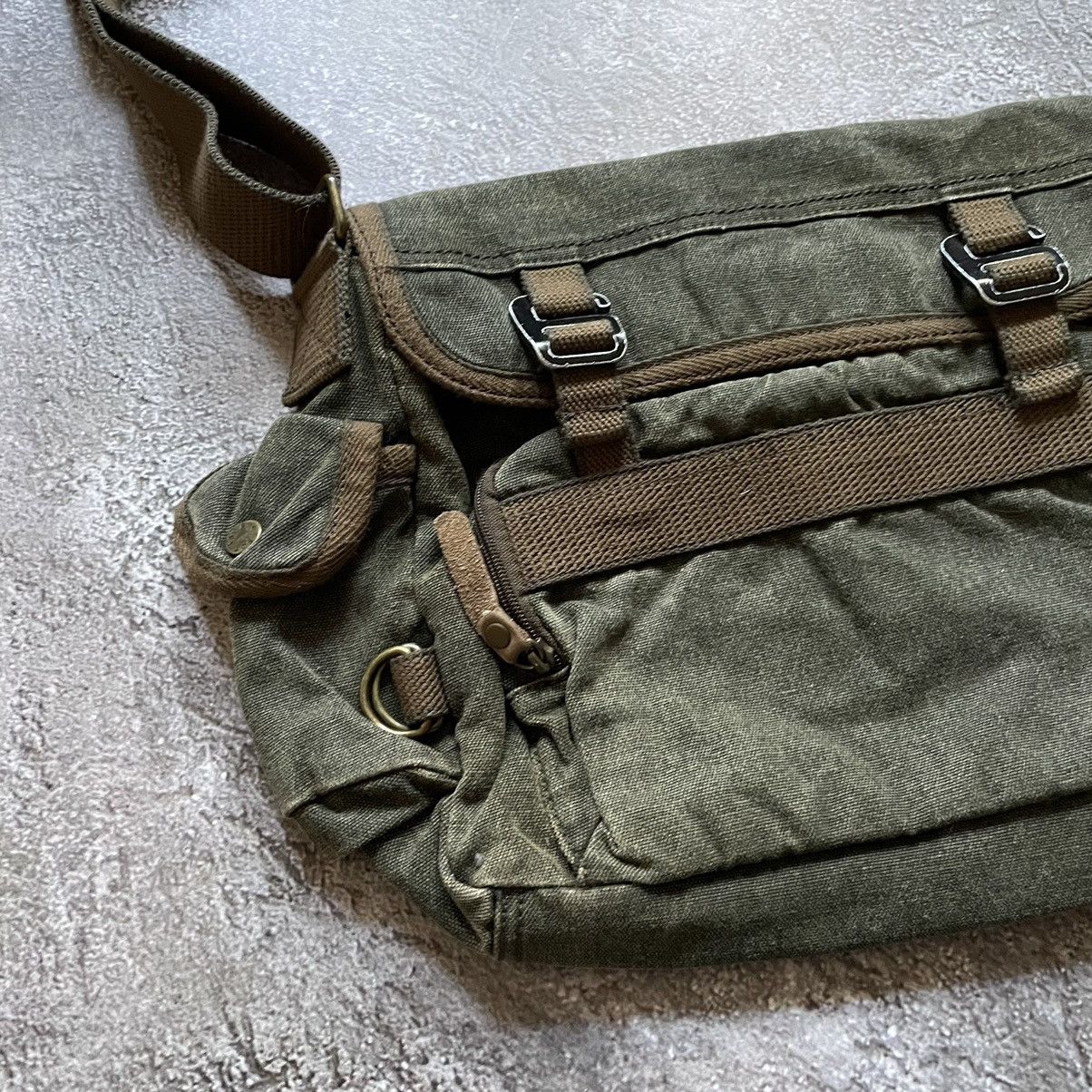 Vintage Vintage 90s Military Nylon Shoulder Bag Olive Drab Swag OS Size ONE SIZE - 4 Thumbnail