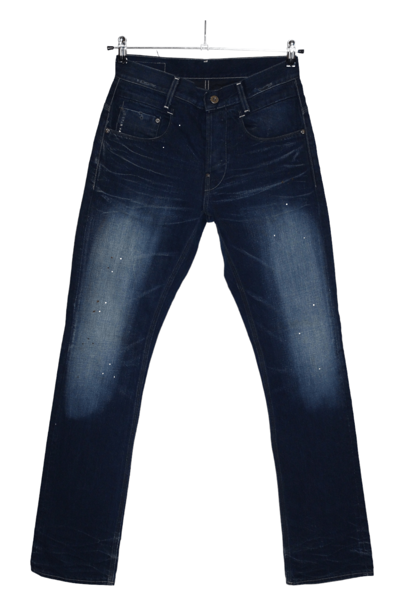 G-Star G-star Raw Denim New Radar Slim Dots Splash Blue Faded Jeans Size US 31 - 12 Thumbnail