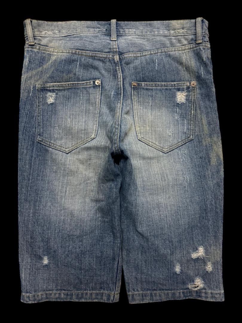 Vintage GRUNGE Insane Japanese Short Jeans Distressed Ripped Mudwash Size US 32 / EU 48 - 11 Thumbnail