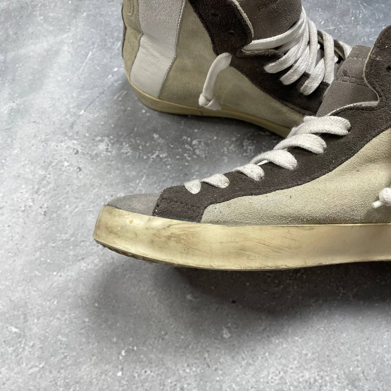 Philippe Model Philippe Model Hi Top Suede Sneakers Women’s Beige/ Gray 38 Size US 8 / IT 38 - 6 Thumbnail