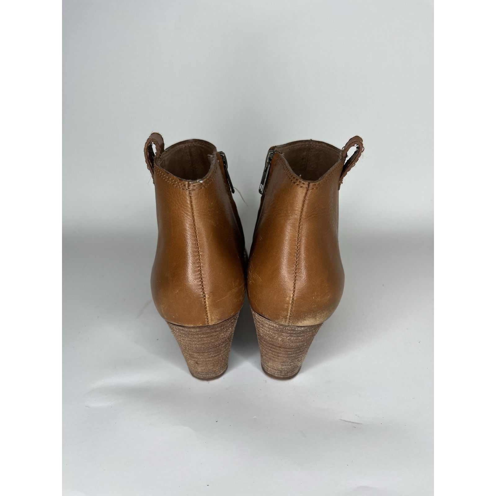 Madewell Madewell Brown Leather Side Zip Ankle Heel Booties Boots Wom Size US 10 / IT 40 - 4 Thumbnail