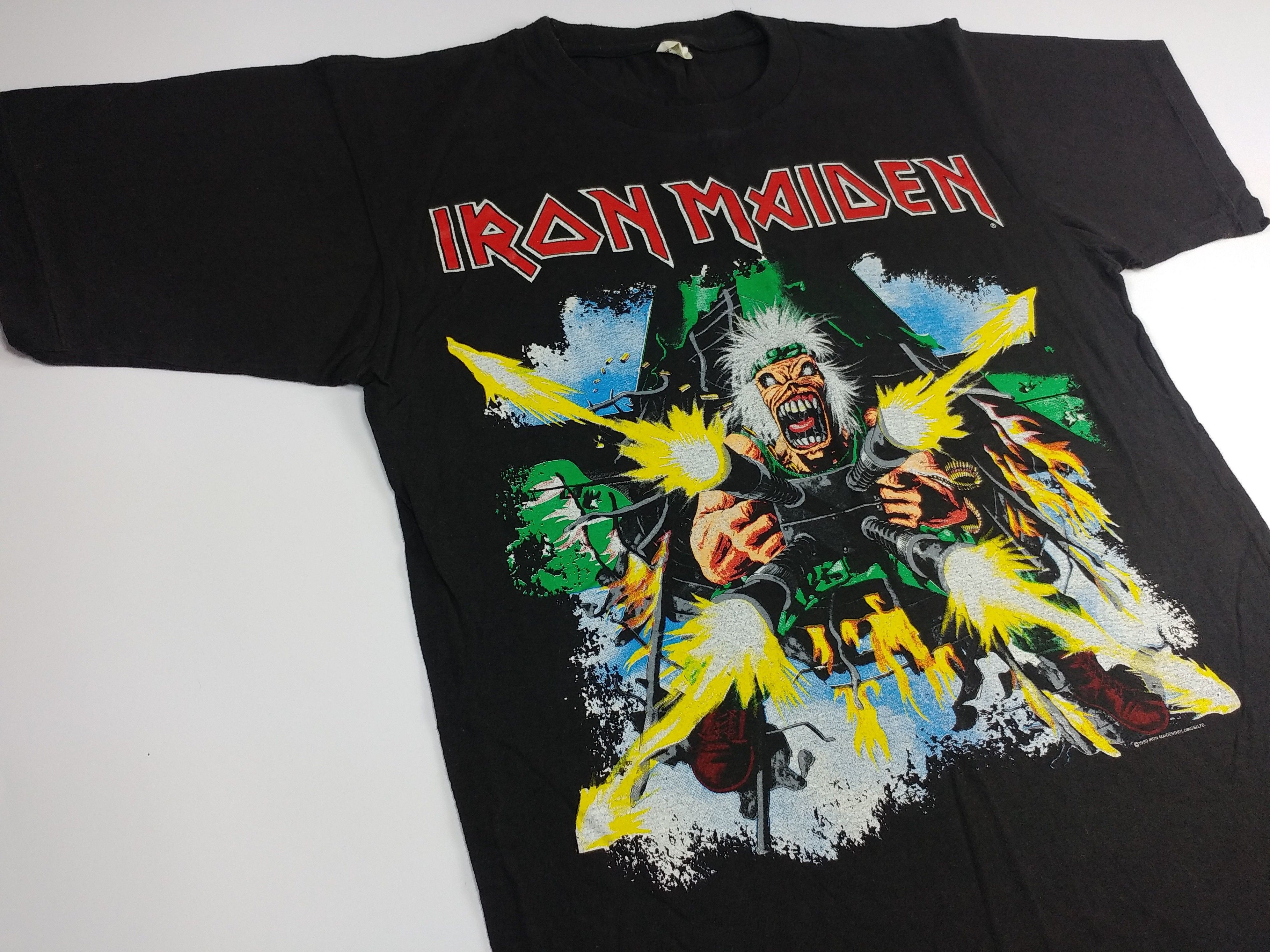 Vintage Vintage Iron Maiden T-Shirt 1990 No Prayer On The Road L Size US L / EU 52-54 / 3 - 5 Thumbnail