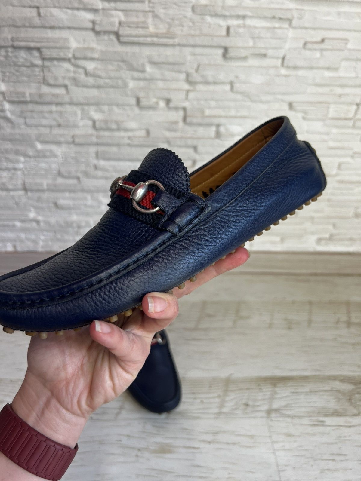 Gucci Gucci Dark Blue Leather Loafers Moccasins US 7.5 EU40.5 Size US 7.5 / EU 40-41 - 11 Thumbnail