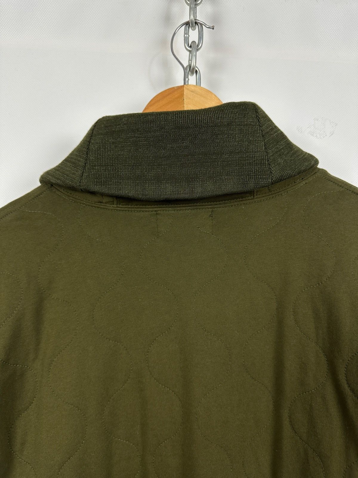 RRL Ralph Lauren RRL Ralph Lauren Khaki Quilted Shawl Collar Sweatshirt Size US XL / EU 56 / 4 - 19 Thumbnail