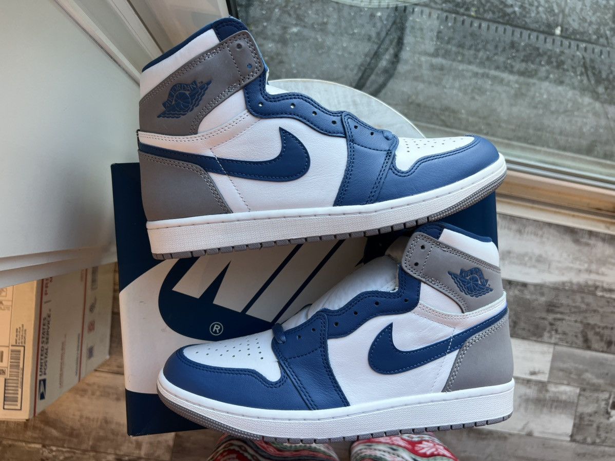 Jordan Brand × Nike Nike Air Jordan 1 High Retro OG True Blue Sz 9.5 DZ5485-410 Size US 9.5 / EU 42-43 - 5 Thumbnail
