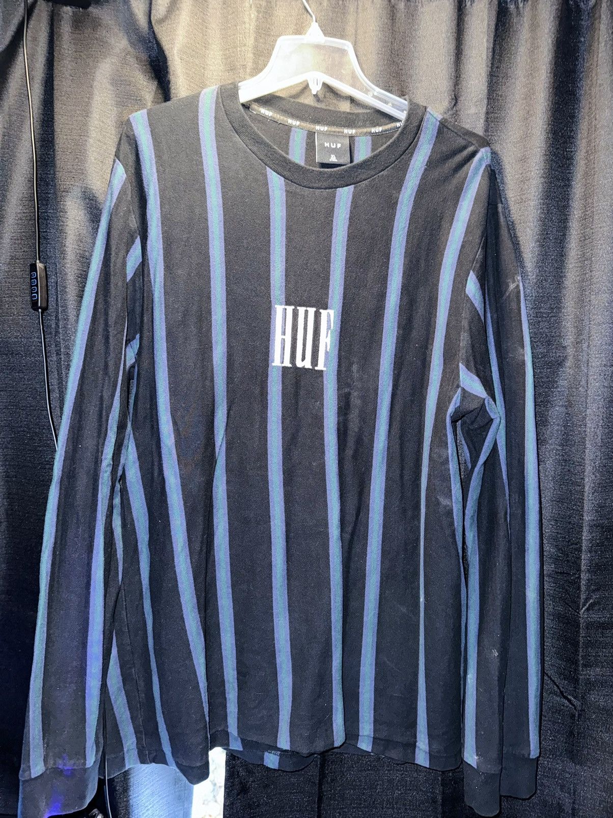 Huf ‘HUF’ stripped long sleeve Size US XL / EU 56 / 4 - 1 Thumbnail