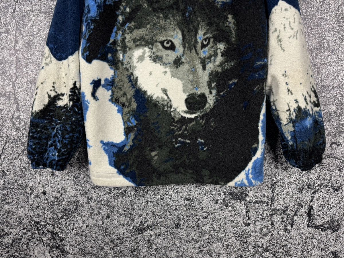 Vintage Vintage Wolf Mountain Fleece Jacket Sherpa Warm Overprint XL Size US XL / EU 56 / 4 - 14 Thumbnail