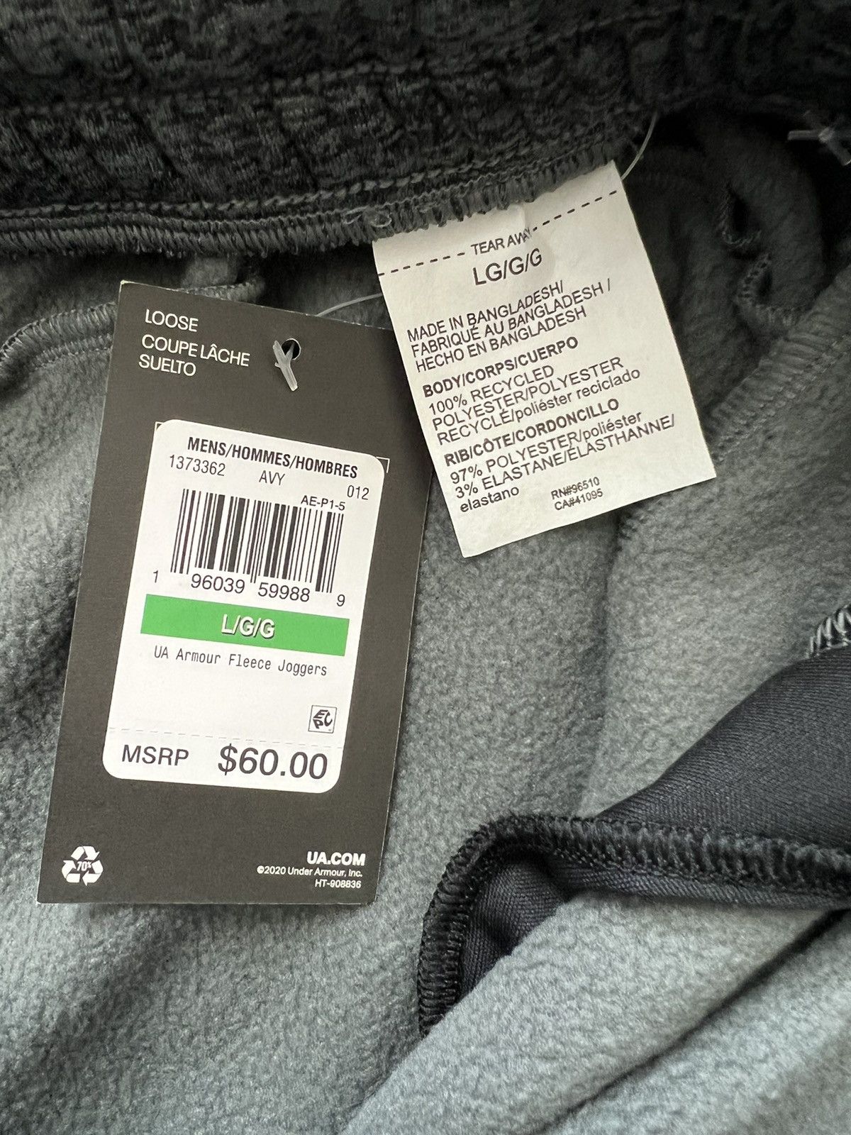 Under Armour Under Armour Fleece Gray Jogger Size US 32 / EU 48 - 9 Thumbnail
