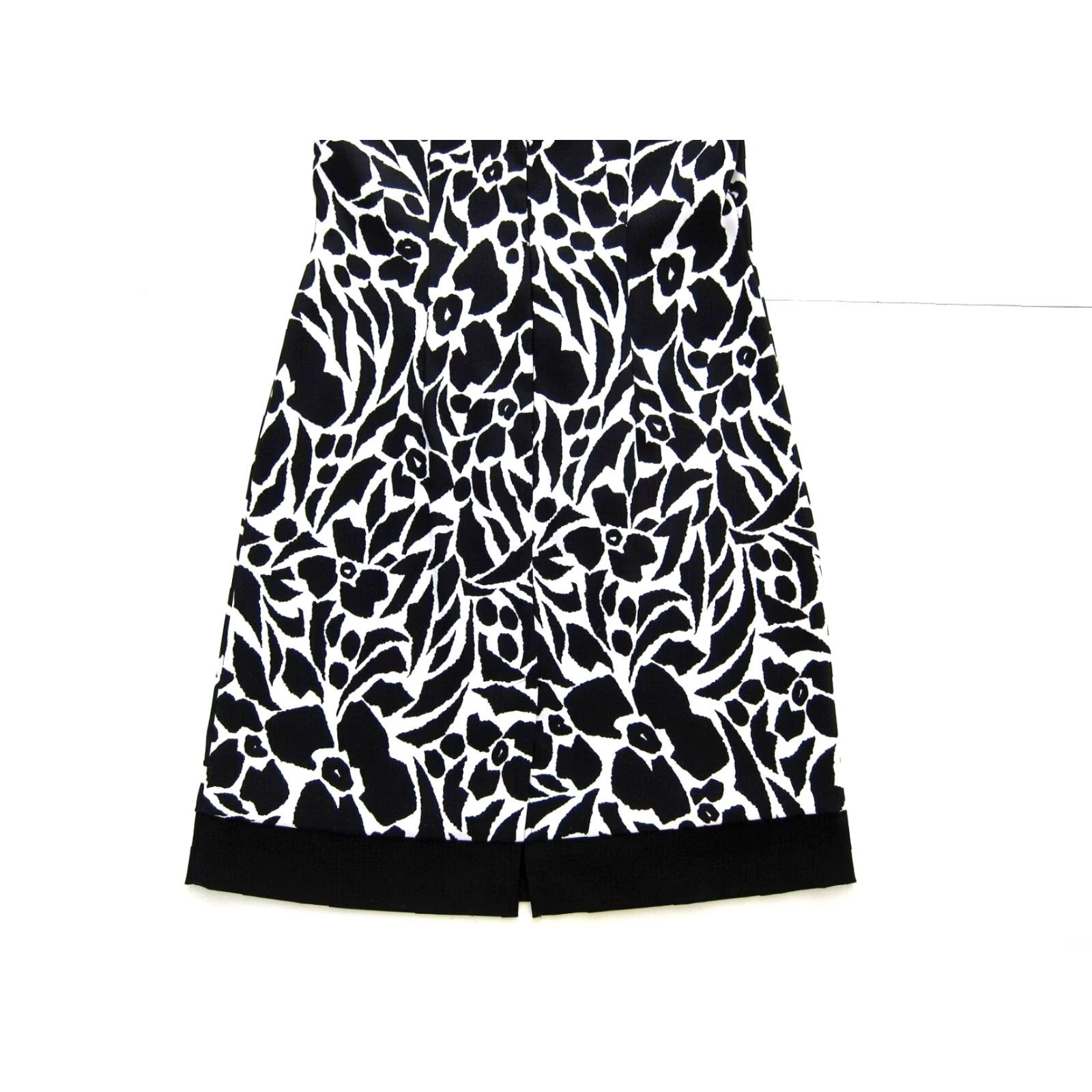 Vintage Connected Black White Floral Stretch Sleeveless Sheath Tunic Tank Dress 6 Size M / US 6-8 / IT 42-44 - 7 Thumbnail