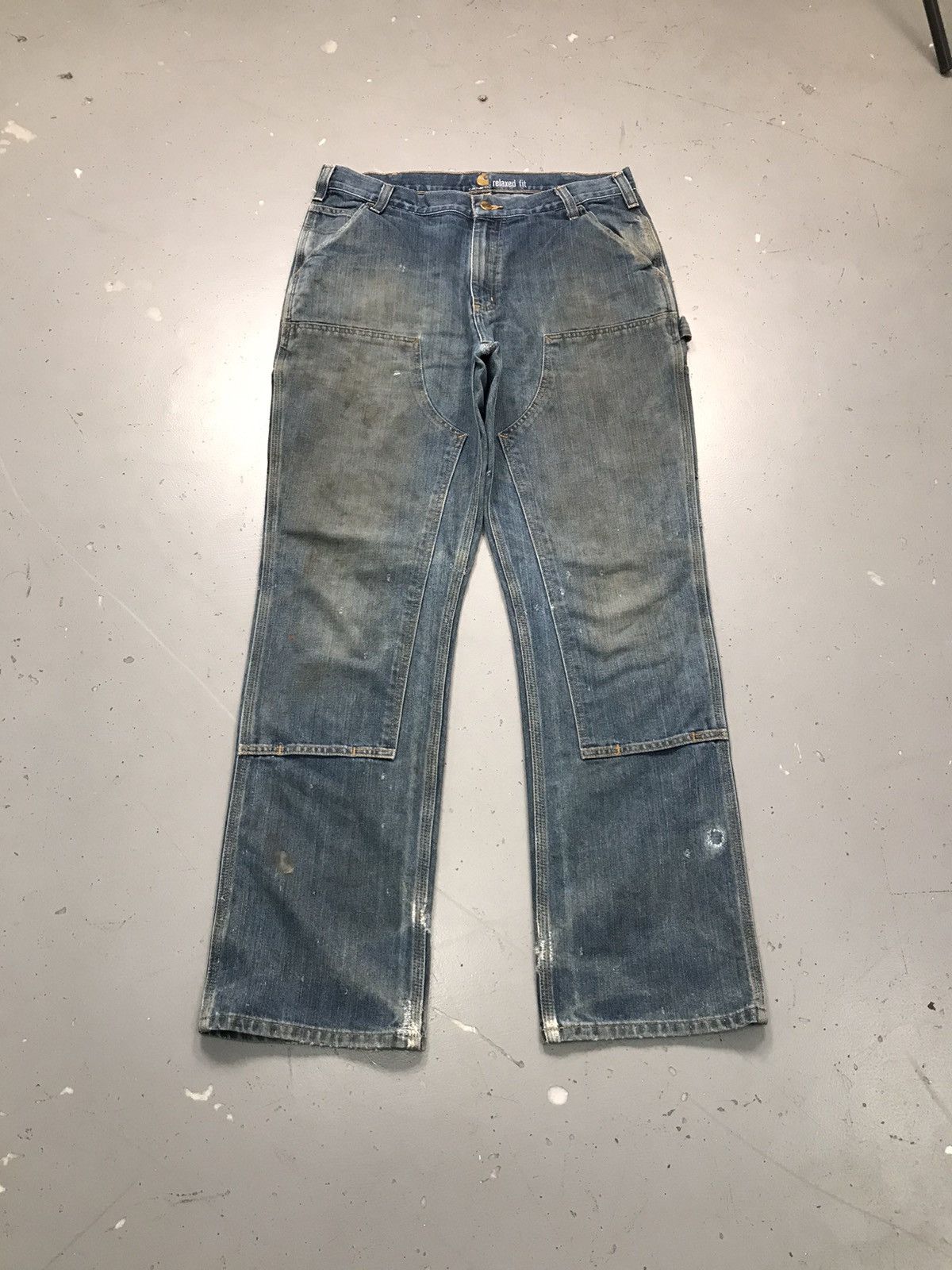 Vintage Carhartt dusty double knee workwear denim