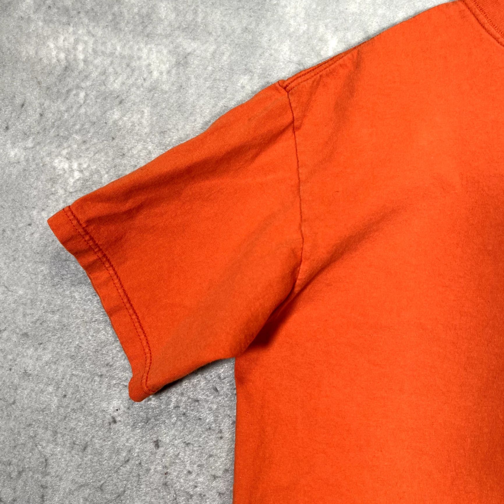 Disney VINTAGE Disney Mickey Mouse Embroidered Pocket Shirt Adult Medium Orange Crew Neck Short Sleeve Men Size US M / EU 48-50 / 2 - 5 Thumbnail
