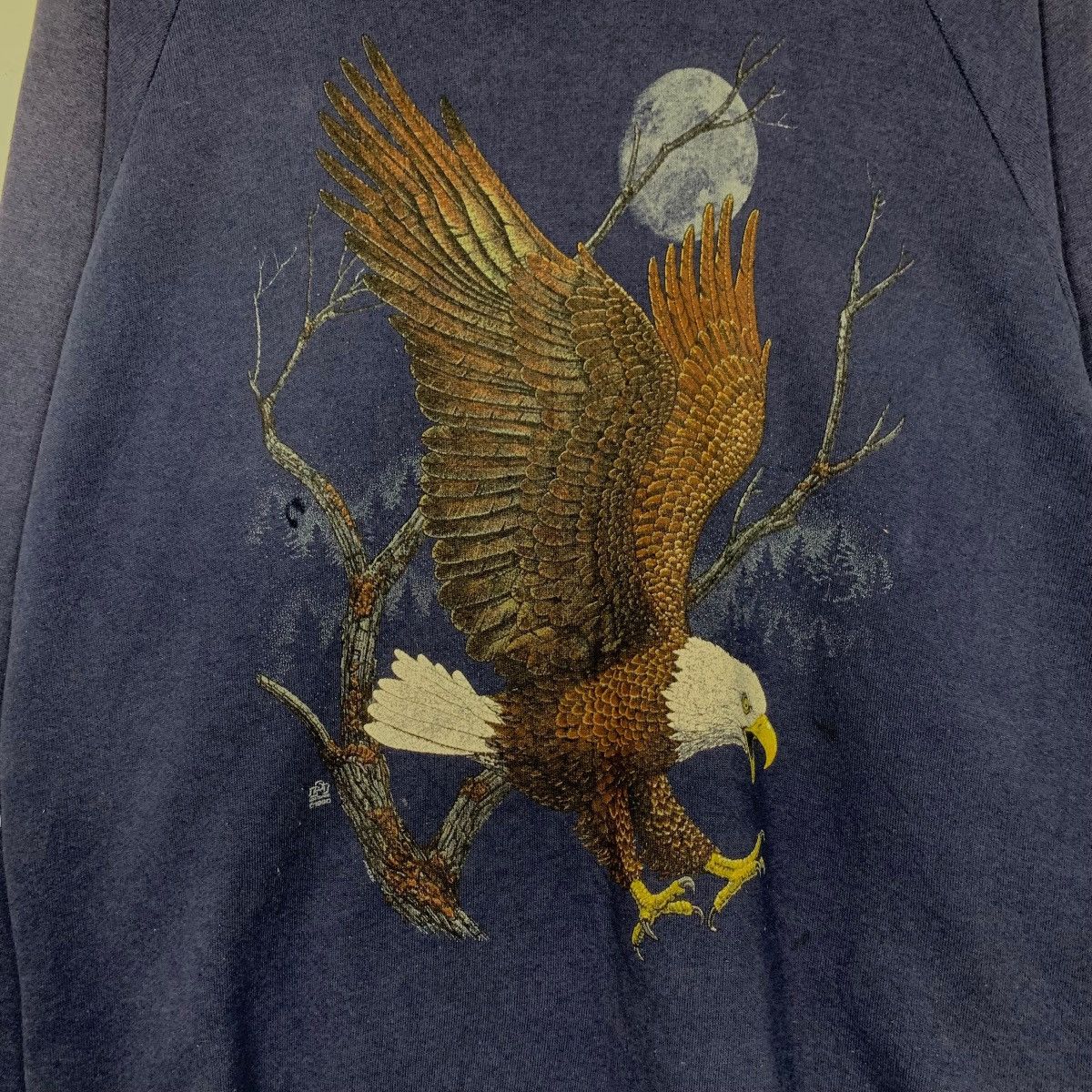Vintage 90’s JERZEES Usa THE EAGLE Graphics Sweatshirt #3543-C162 Size US XXL / EU 58 / 5 - 5 Thumbnail