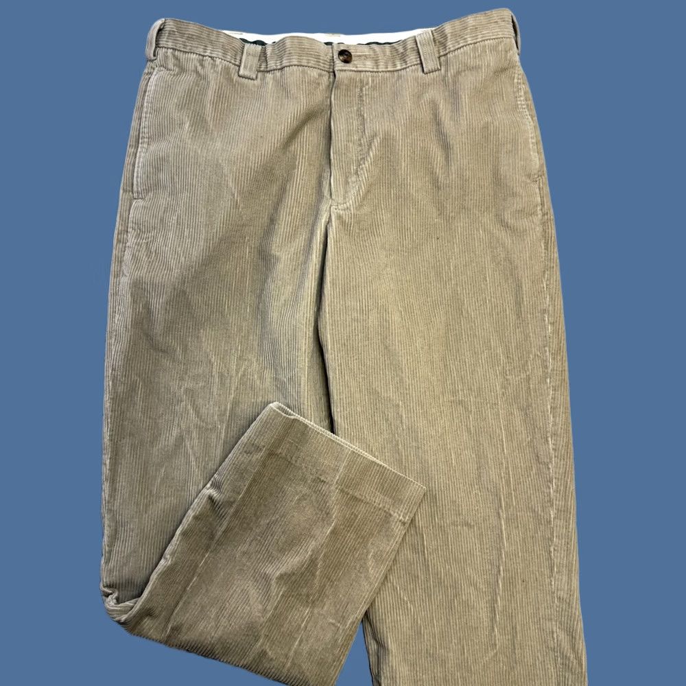 Vintage L.L. Bean Corduroy Pants Mens 36 Beige Wide Wale Classic Straight Trouser Pants Size US 36 / EU 52 - 1 Thumbnail
