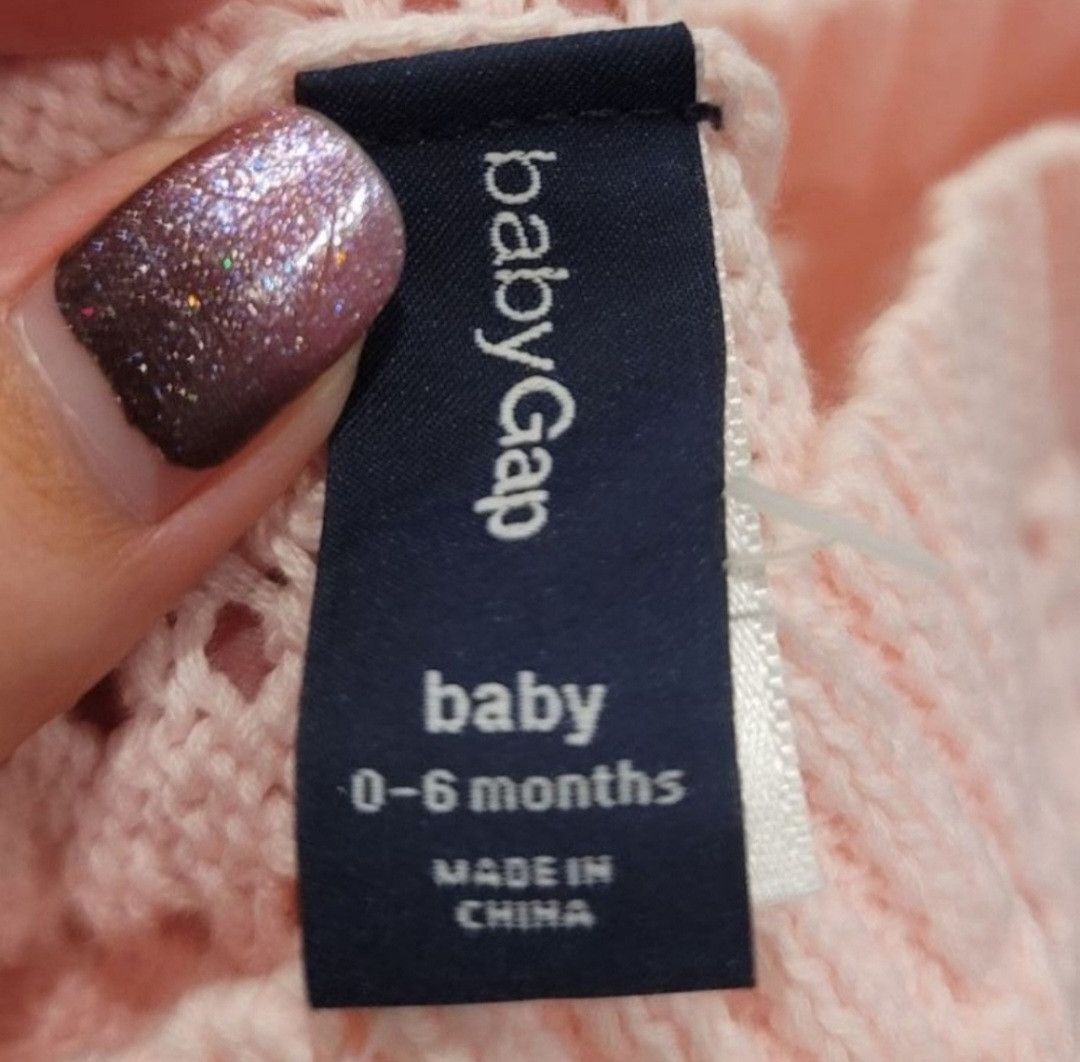 Gap NWT Baby GAP Pink Crochet Hat Ears Size Up To 6 Months Size ONE SIZE - 3 Thumbnail