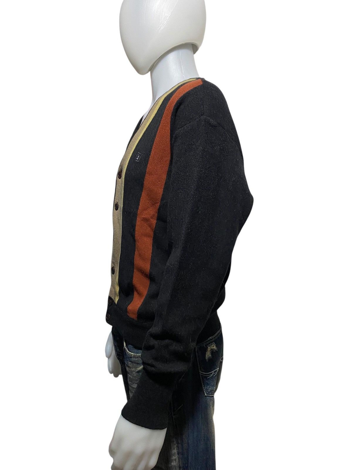 Balmain 2002 Balmain striped mohair cardigan Size US L / EU 52-54 / 3 - 3 Thumbnail