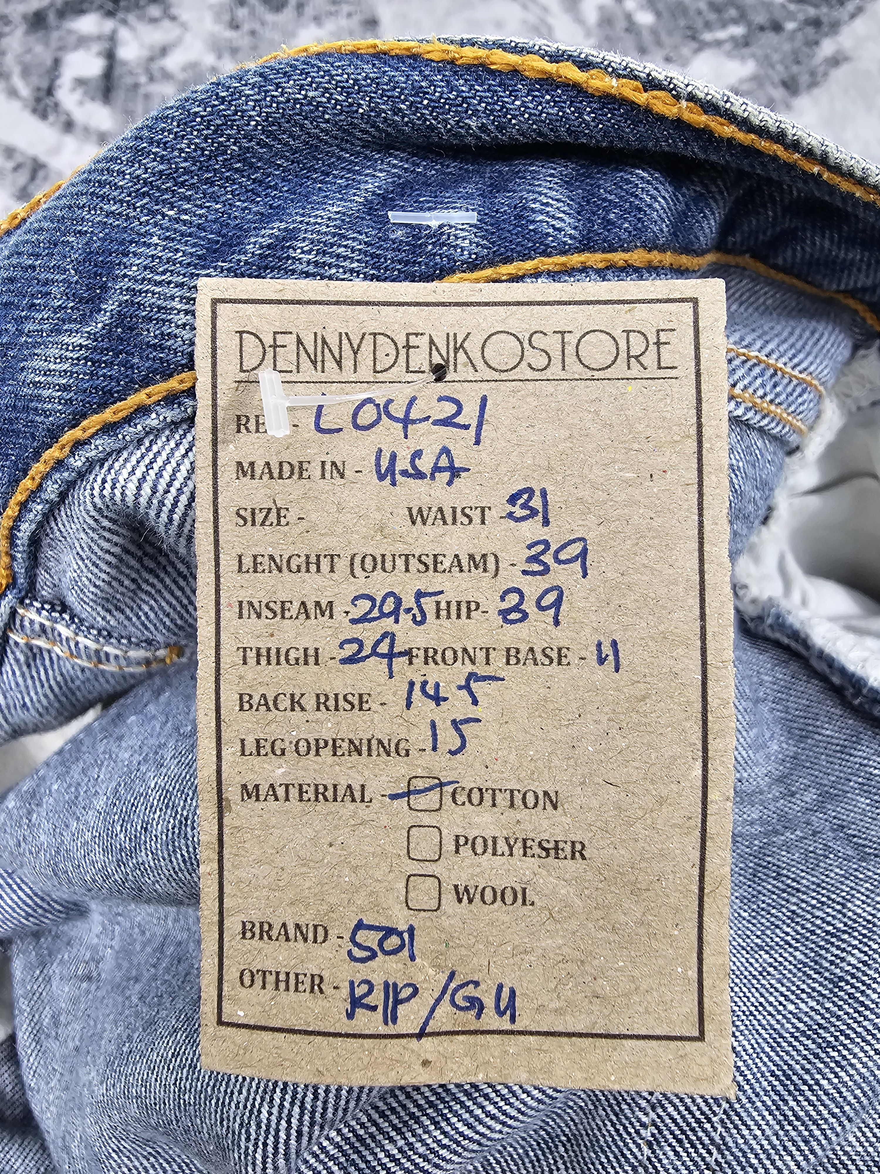 Levi's Vtg 90's LEVIS 501 Ripped Distressed Jean Size 31X29.5 L0421 Size US 31 - 17 Thumbnail