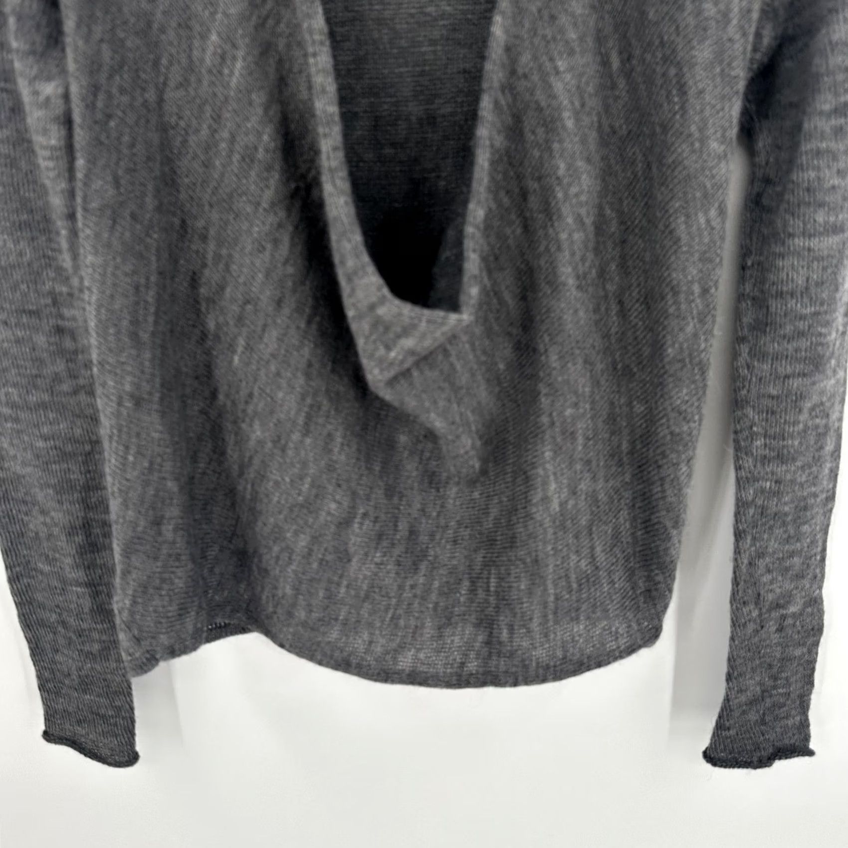 Eileen Fisher VINTAGE Eileen Fisher Sweater Womens Petite Extra Small Gray Open Front Lightweight Knit Size XXS / US 00 / IT 34 - 3 Thumbnail