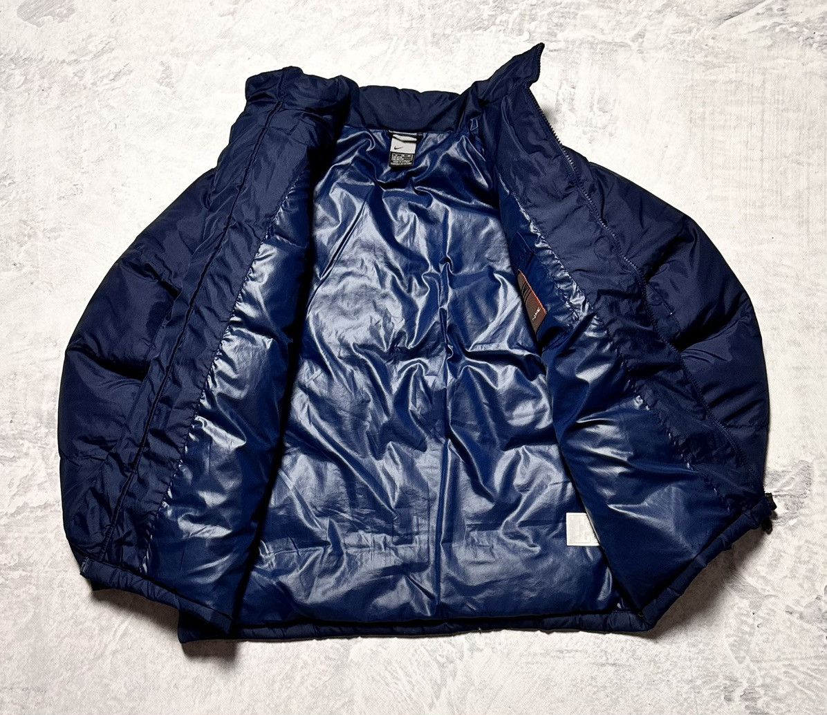Nike × Vintage 00s Nike Vintage Drill Oversize Down Mini Swoosh Jacket Y2K Size US S / EU 44-46 / 1 - 5 Thumbnail