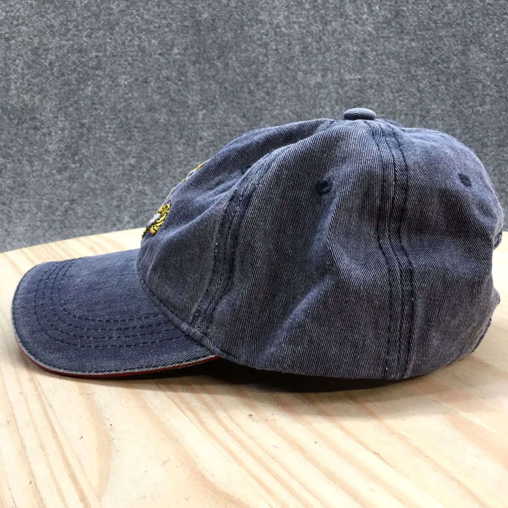 Vintage Anchor Baseball Cap Hat Mens One Size Blue Cotton Adjustable Embroidery Size ONE SIZE - 4 Thumbnail