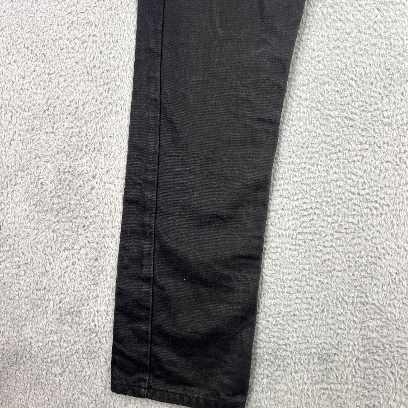Denime VINTAGE Decibel Jeans Men's 36X32 Denim Straight Fit Black Distressed Biker Style Jeans Size US 36 / EU 52 - 5 Thumbnail