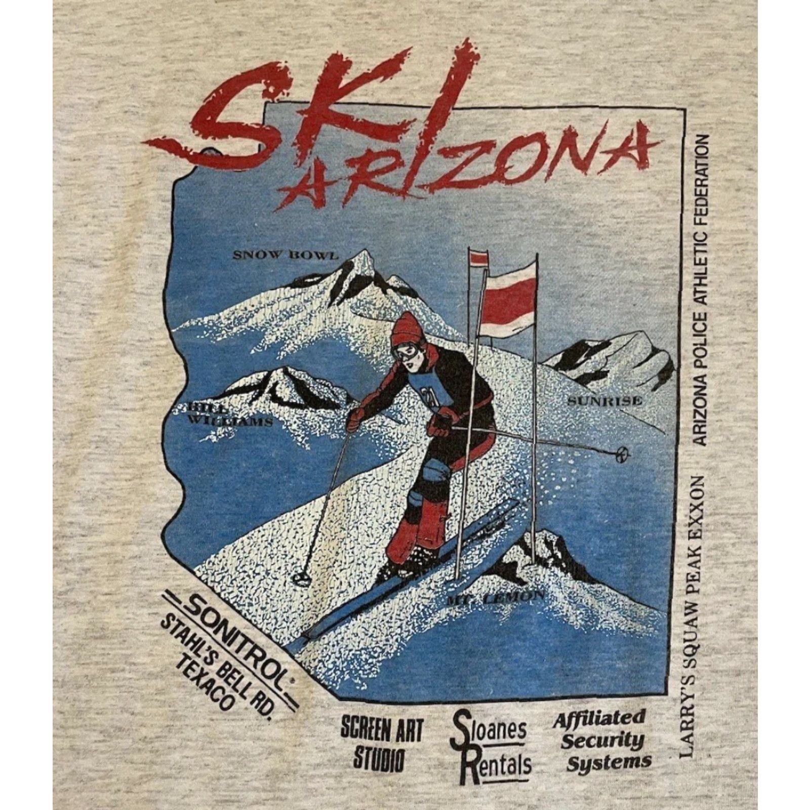 Vintage VINTAGE Phoenix Police Ski Club Shirt XL Gray 80s 90s Arizona Snowboard Grunge USA Police T-Shirt Mens Size US XL / EU 56 / 4 - 3 Thumbnail