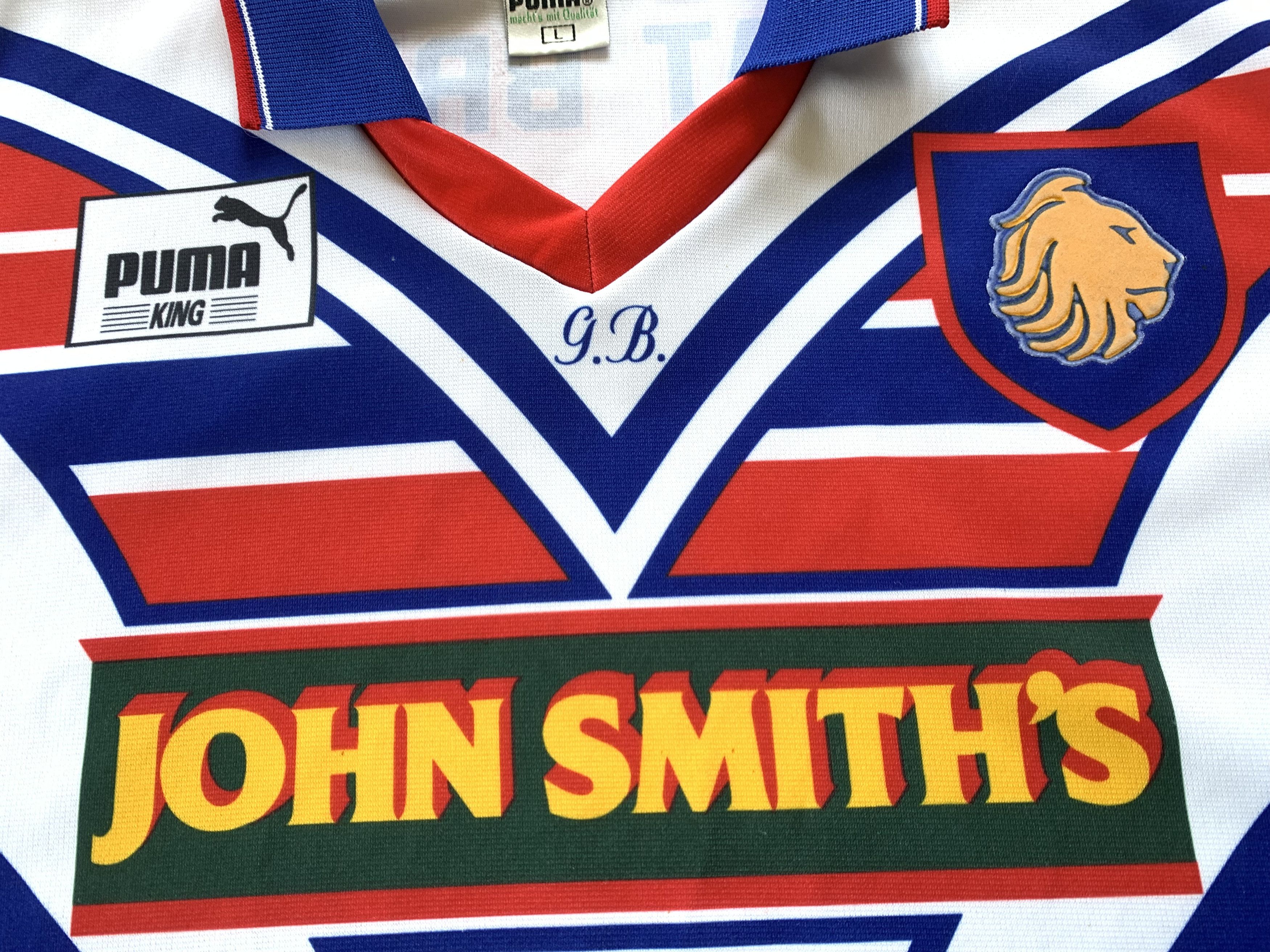 Puma Puma King Vintage Great Britain Rugby Union Jersey 1994 Size US L / EU 52-54 / 3 - 5 Thumbnail