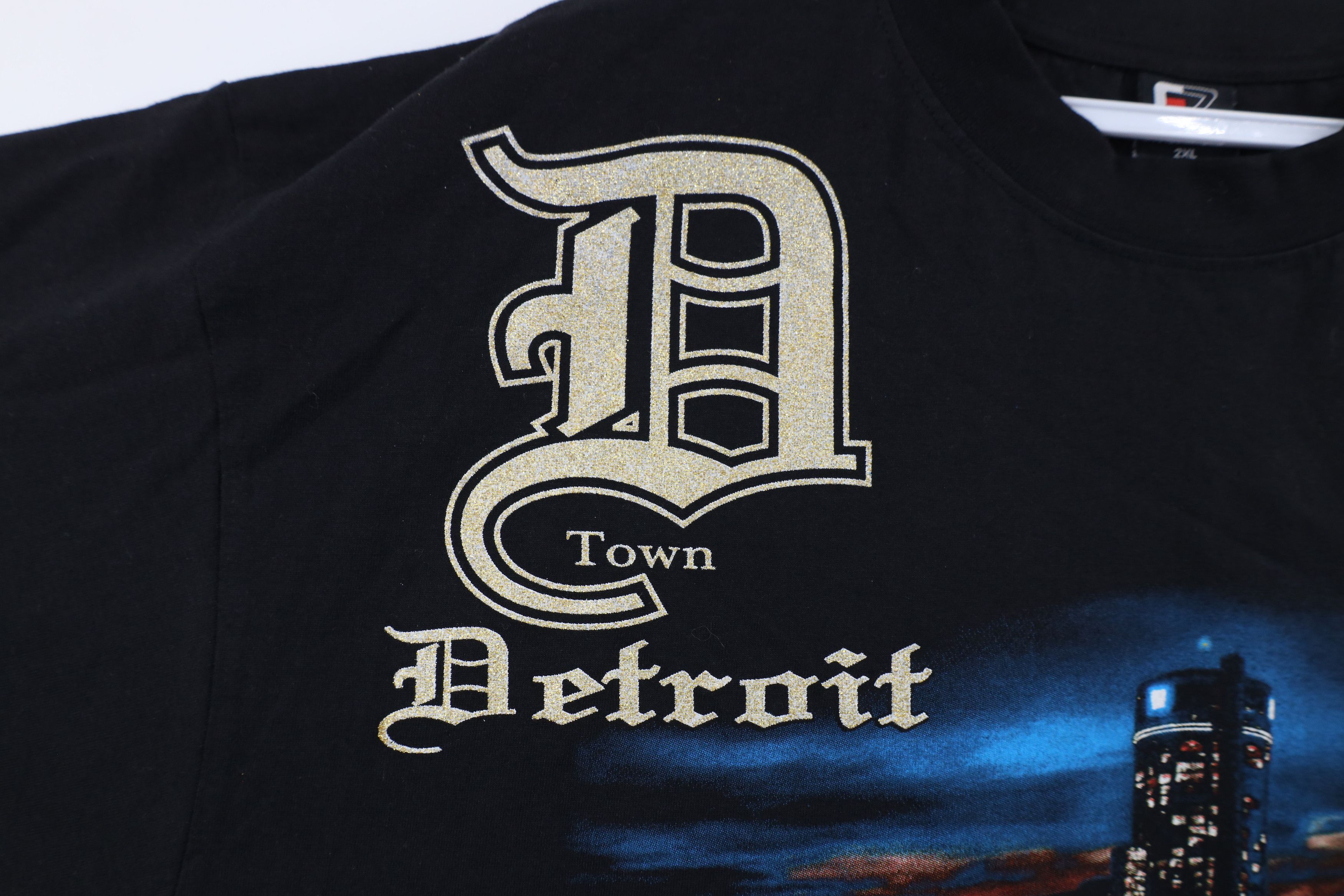 Vintage Vintage 90s Y2K Streetwear Hop Detroit City D-Town T-Shirt Size US XXL / EU 58 / 5 - 4 Thumbnail