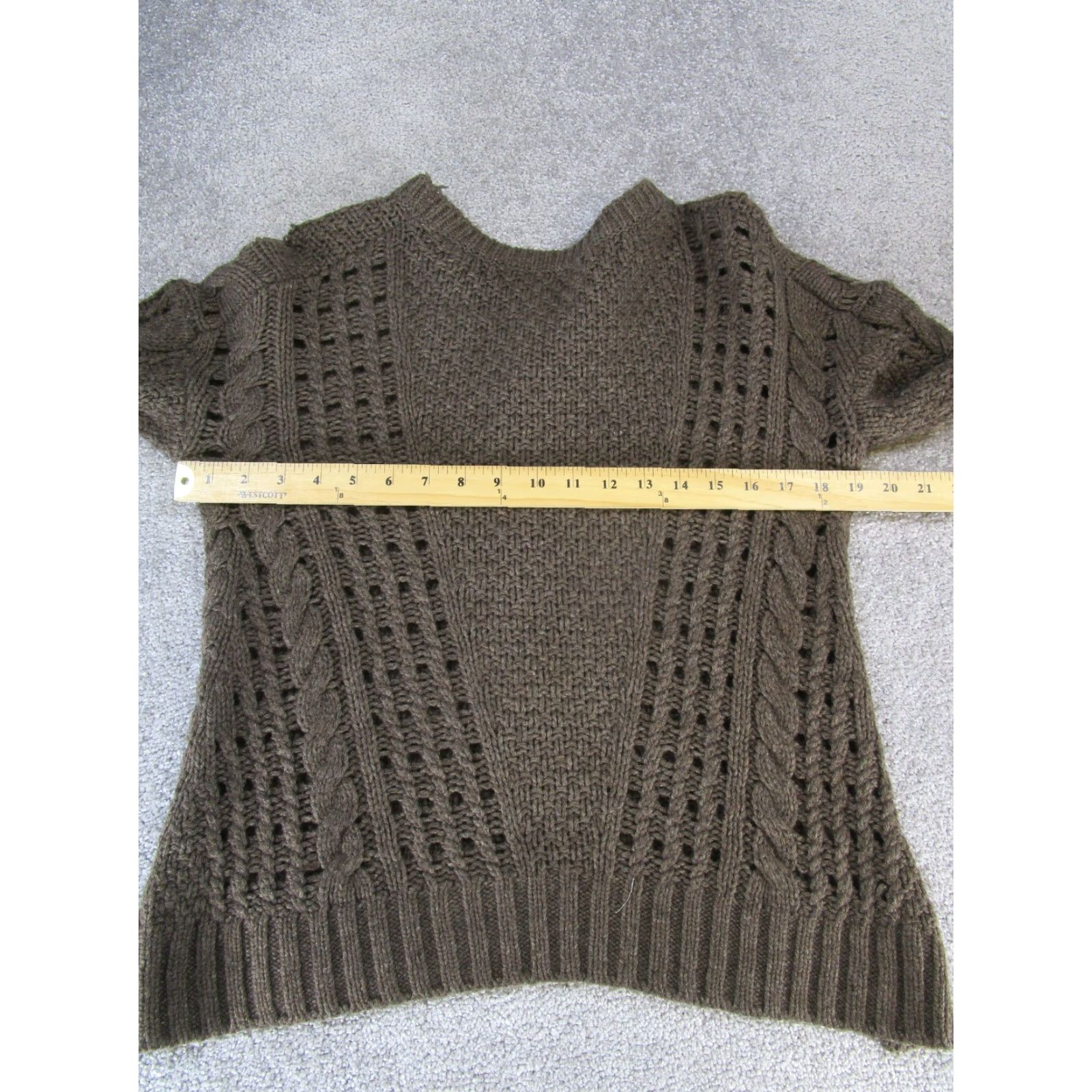 Vince Vince Sweater Womens Small Brown Cable Knit Pullover Size S / US 4 / IT 40 - 7 Thumbnail