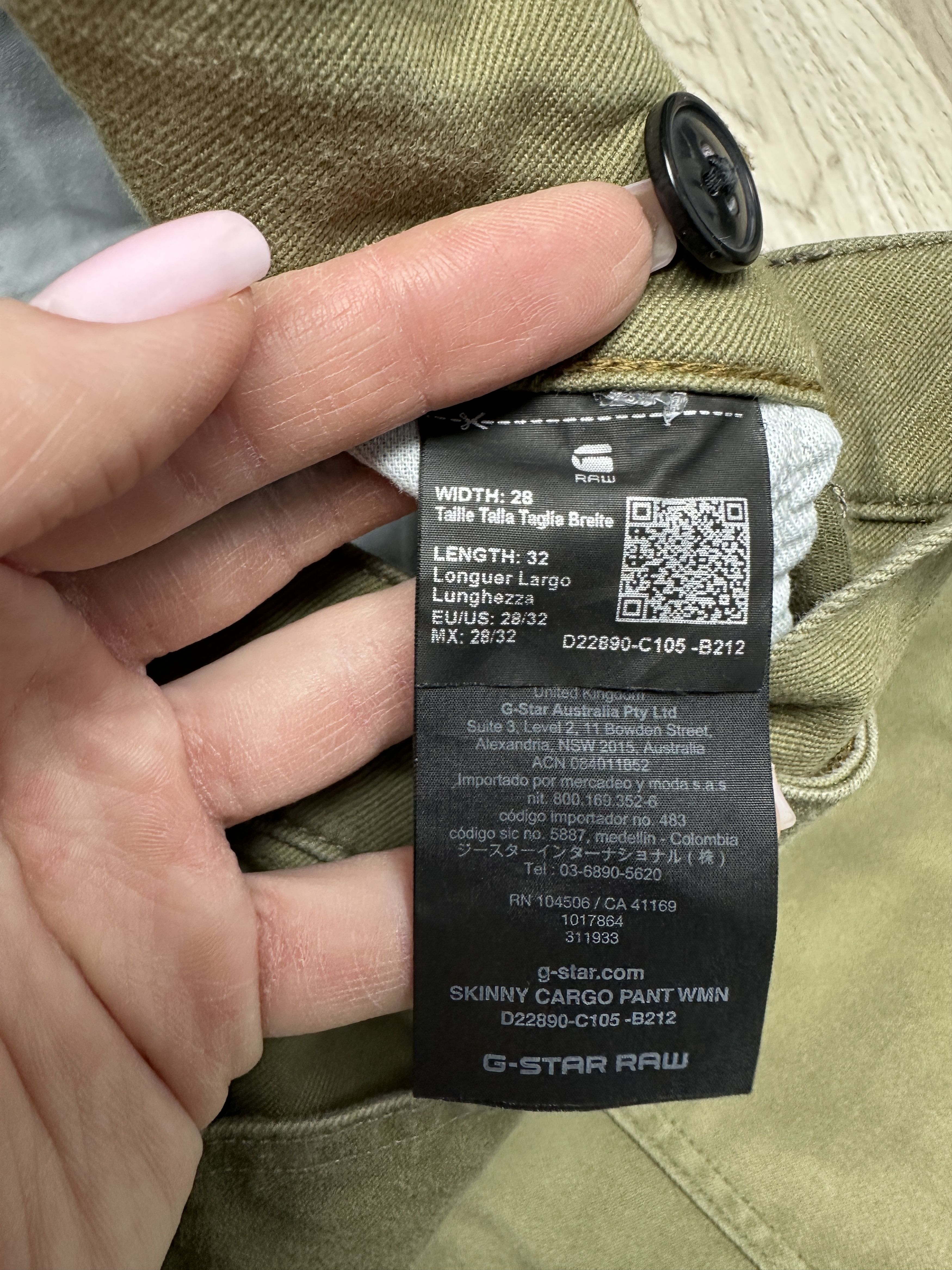 G-Star G Star Raw Womens Skinny Cargo Pants Size 28" / US 6 / IT 42 - 5 Thumbnail