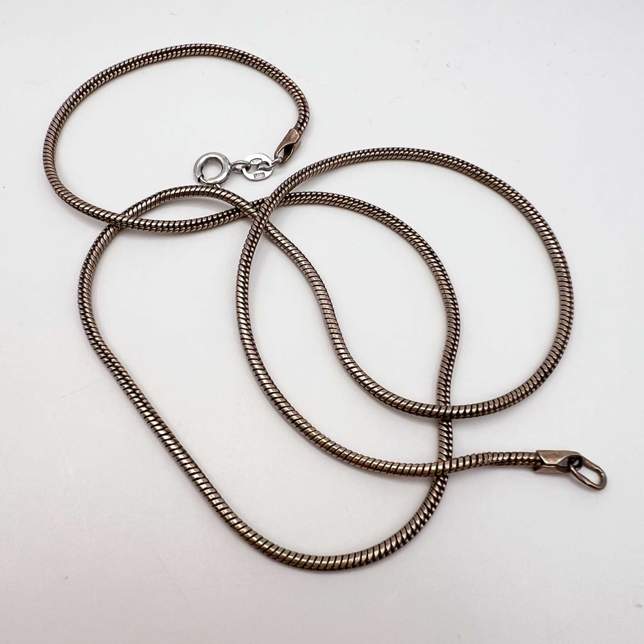 Sterling Silver Vintage Gilt Sterling Silver 925 Chain Necklace 10.8 gr Size ONE SIZE - 7 Thumbnail