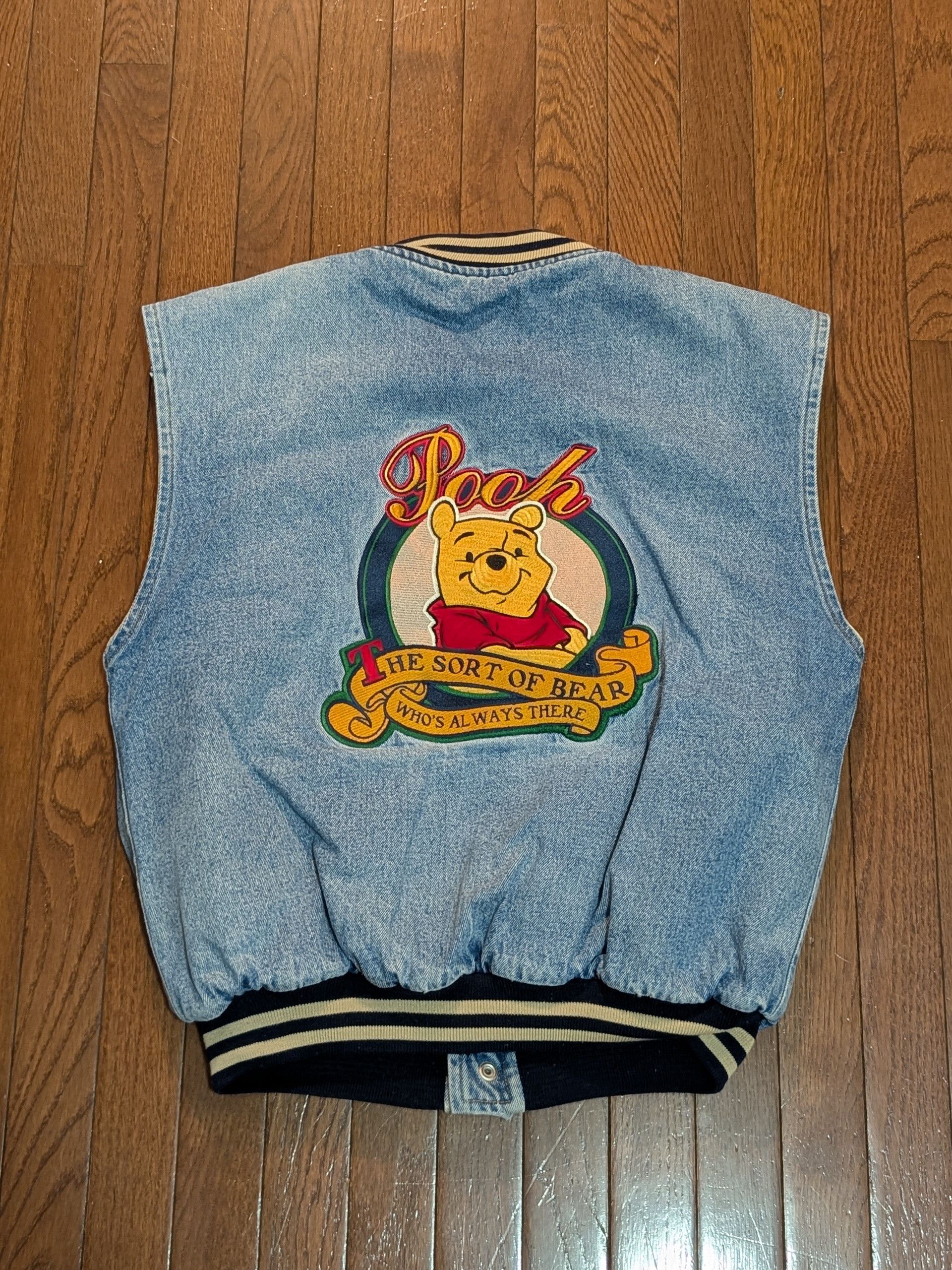Disney Vintage Winnie the Pooh 'No Brother Bear' Denim Vest Size S Size US S / EU 44-46 / 1 - 5 Thumbnail