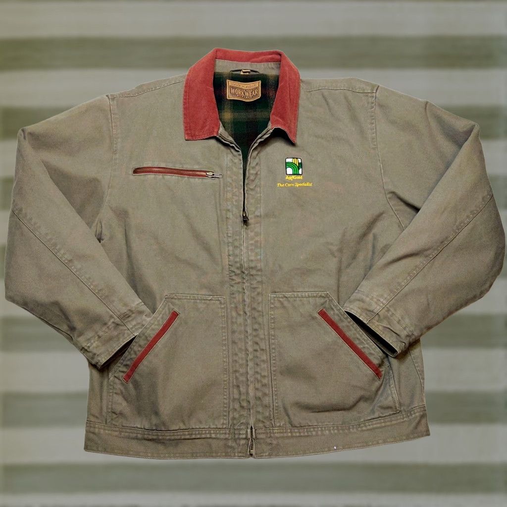 Vintage Swingster Jacket XL Workwear Cotton Canvas Grey Vintage Mens Coat Short Zip Hooded Pockets Clothing USA 90s Retro Utility Jacket Size US XL / EU 56 / 4 - 1 Thumbnail