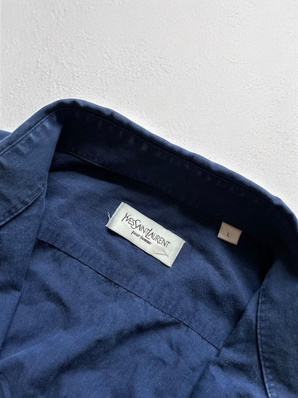 Designer × Vintage × Yves Saint Laurent OFFER!🫵🏻 YVES SAINT LAURENT VINTAGE LOGO SHIRT BUTTON UP YSL Size US M / EU 48-50 / 2 - 3 Thumbnail