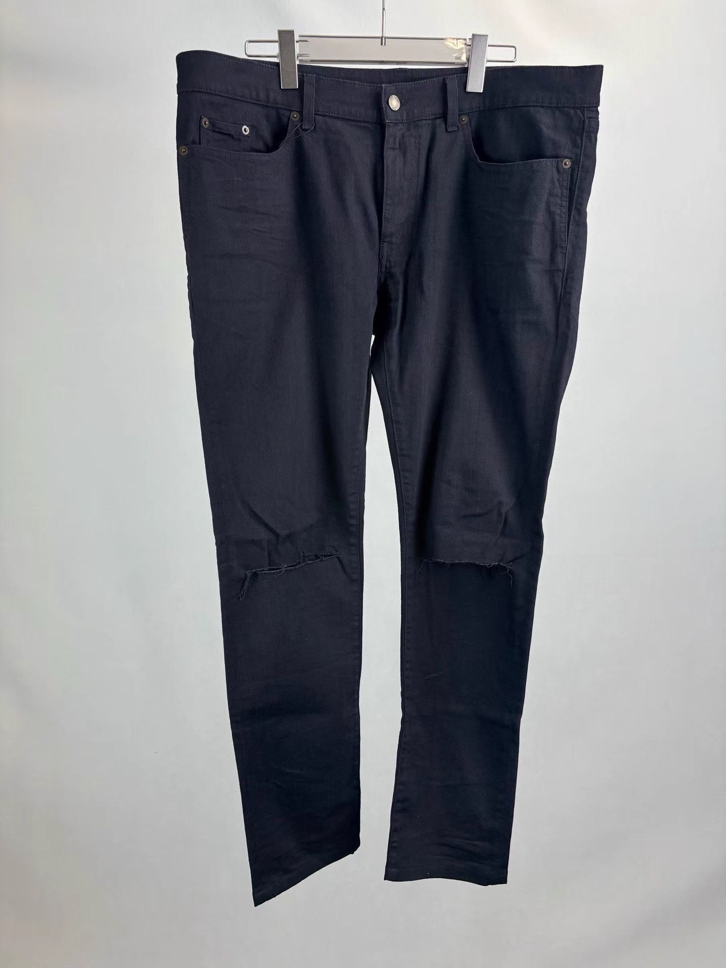 Saint Laurent Paris Black Ripped Denim Jeans Size 36 Size US 36 / EU 52 - 1 Thumbnail