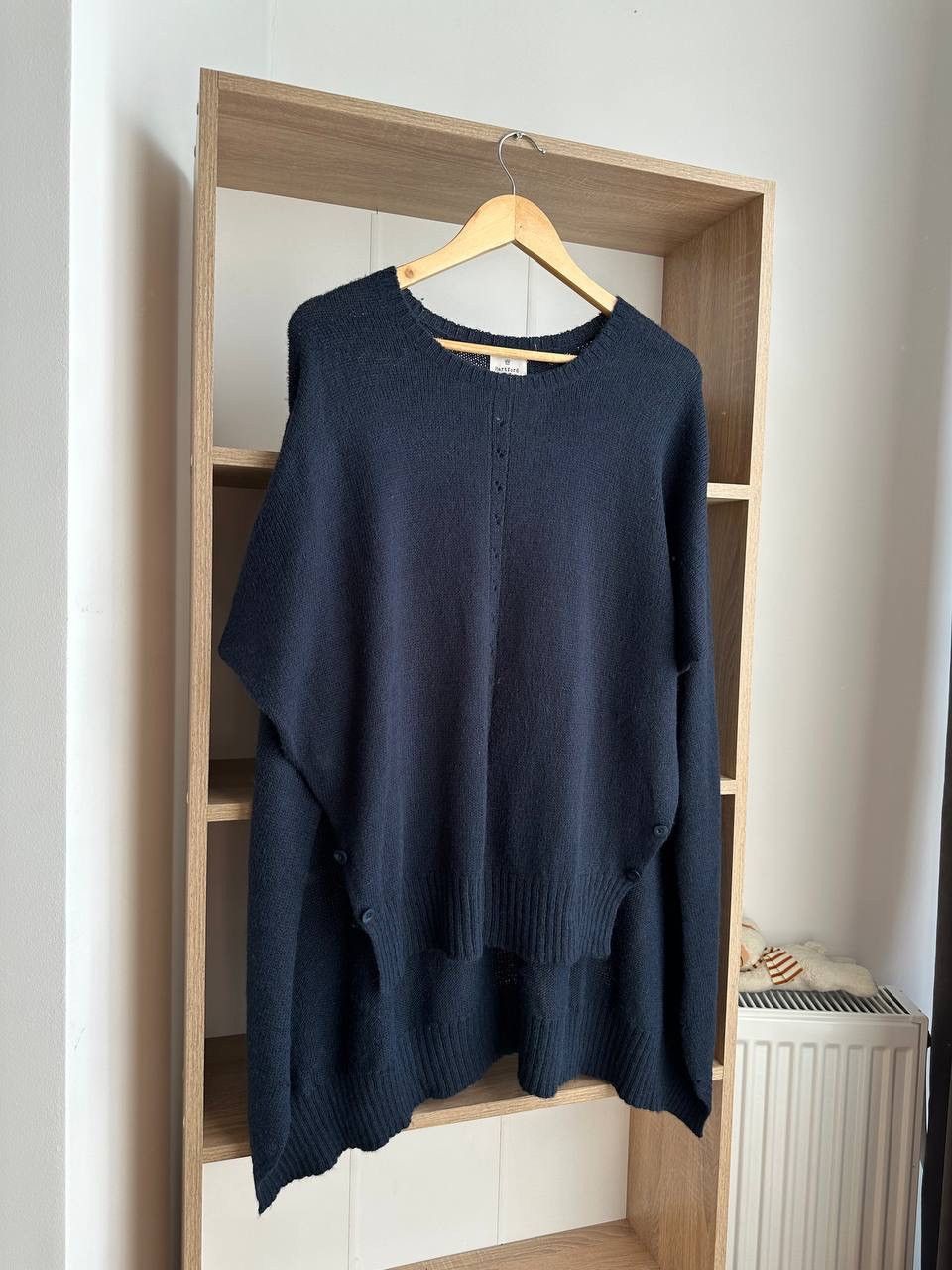 Japanese Brand × Vintage Vintage Hartford Wool Blue Poncho Sweater Size US M / EU 48-50 / 2 - 11 Thumbnail