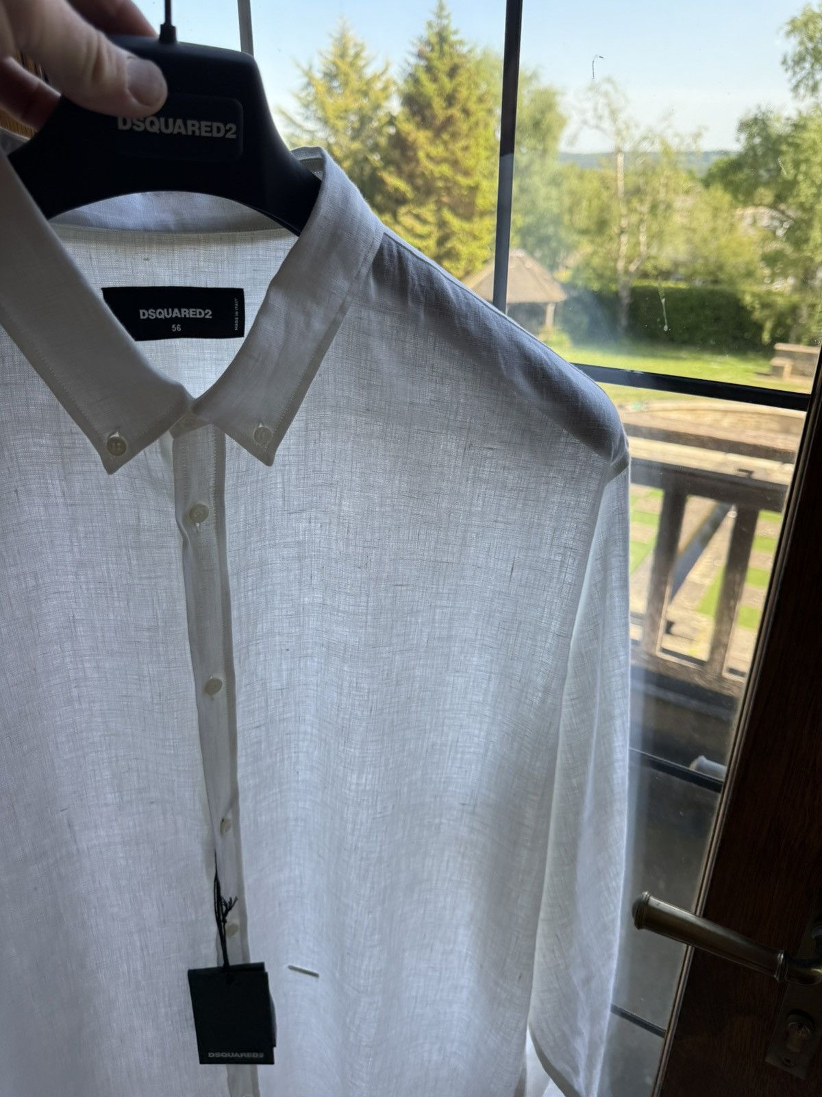 Dsquared2 $790 Dsquared2 linen white shirt 56 BNWT summer dress Size US XL / EU 56 / 4 - 12 Thumbnail