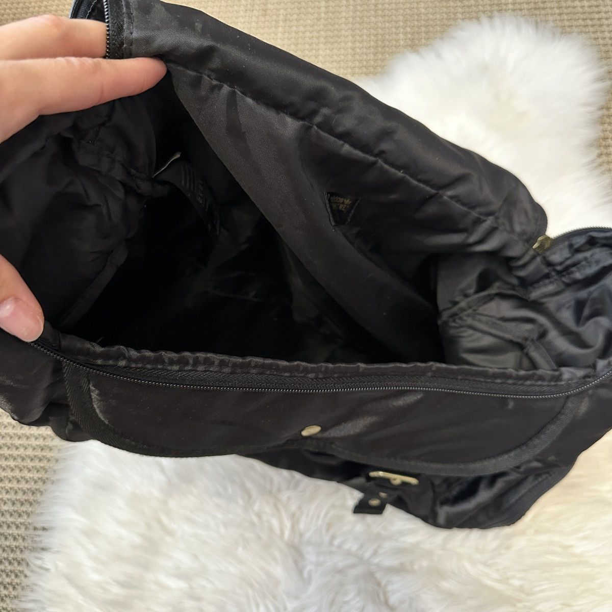 Adidas Adidas Black Nylon Messenger Bag with Crown Logo Size ONE SIZE - 6 Thumbnail