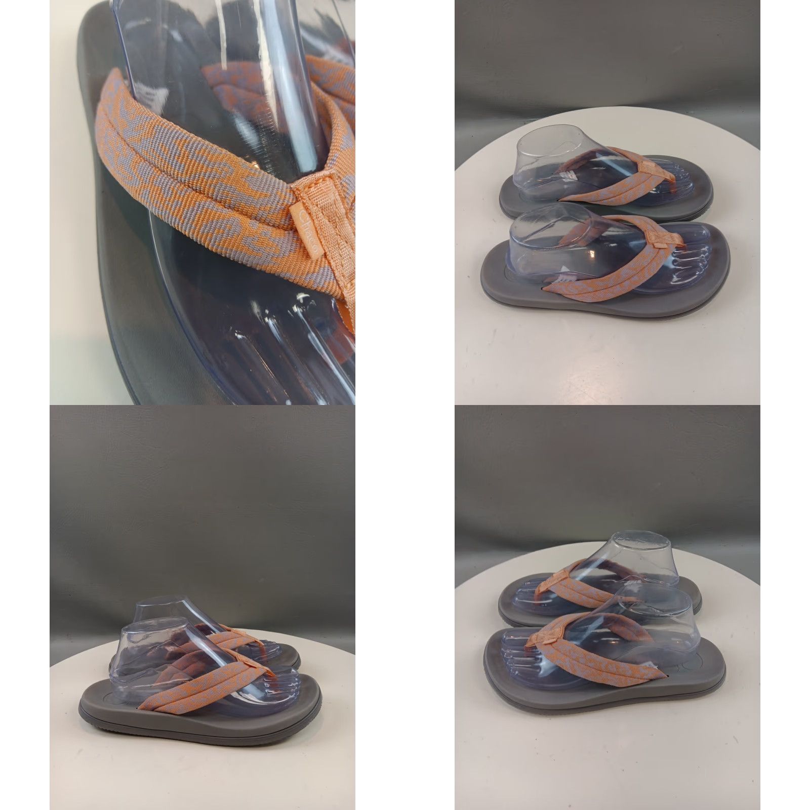 Chaco Chaco Sandals Women Flip Flop Chillos Flip Slip On 10 Pink/Gray Casual Travel blue Summer Womens Size US 8 / IT 38 - 8 Thumbnail